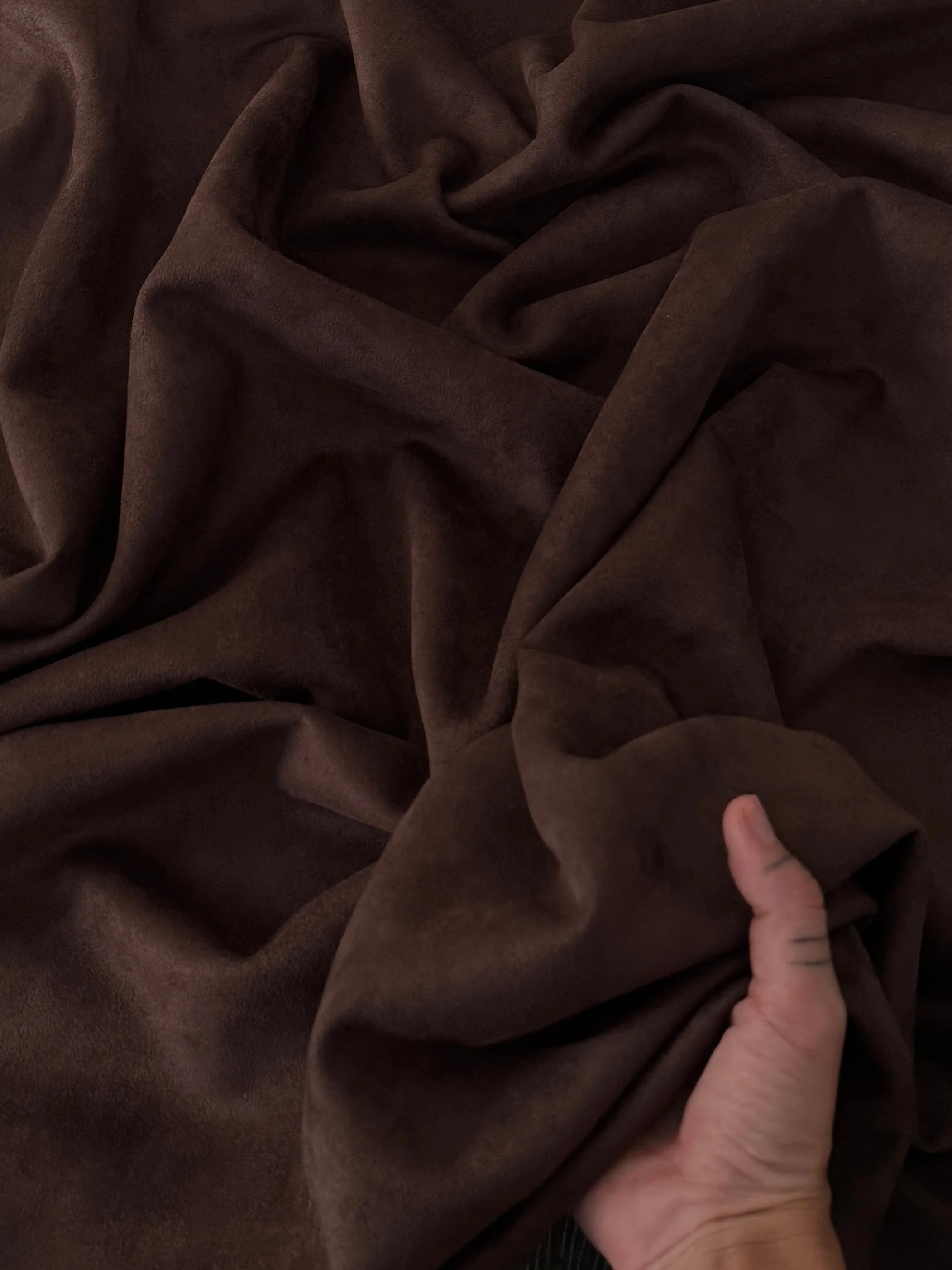 Brown Chocolate Stretch Apparel Techno Suede - Image 5