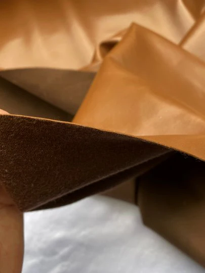 Brown Cognac 2 Way Stretch Faux Leather - Image 3