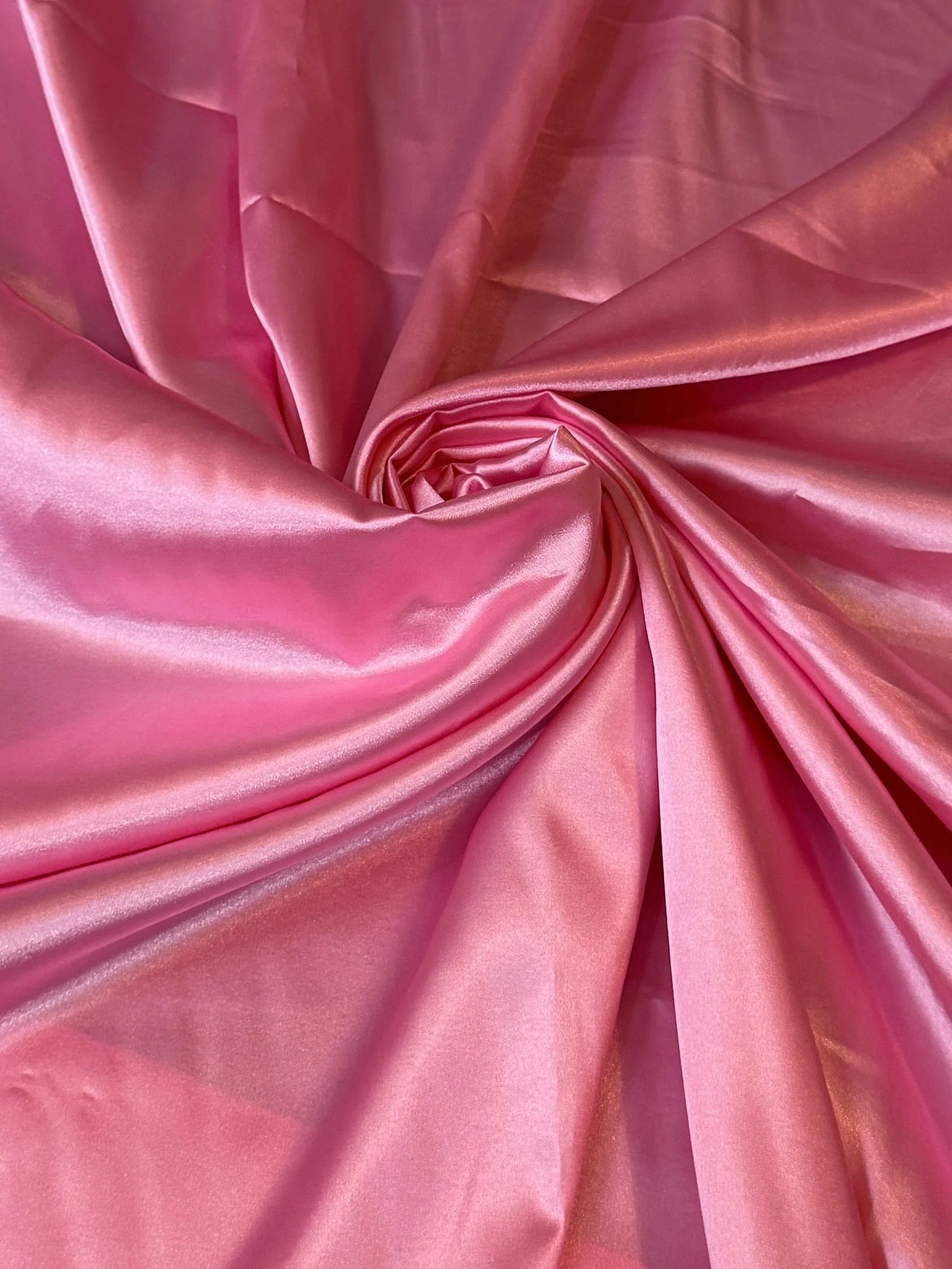 Bubble Gum Pink Silky Stretch Satin - Image 2