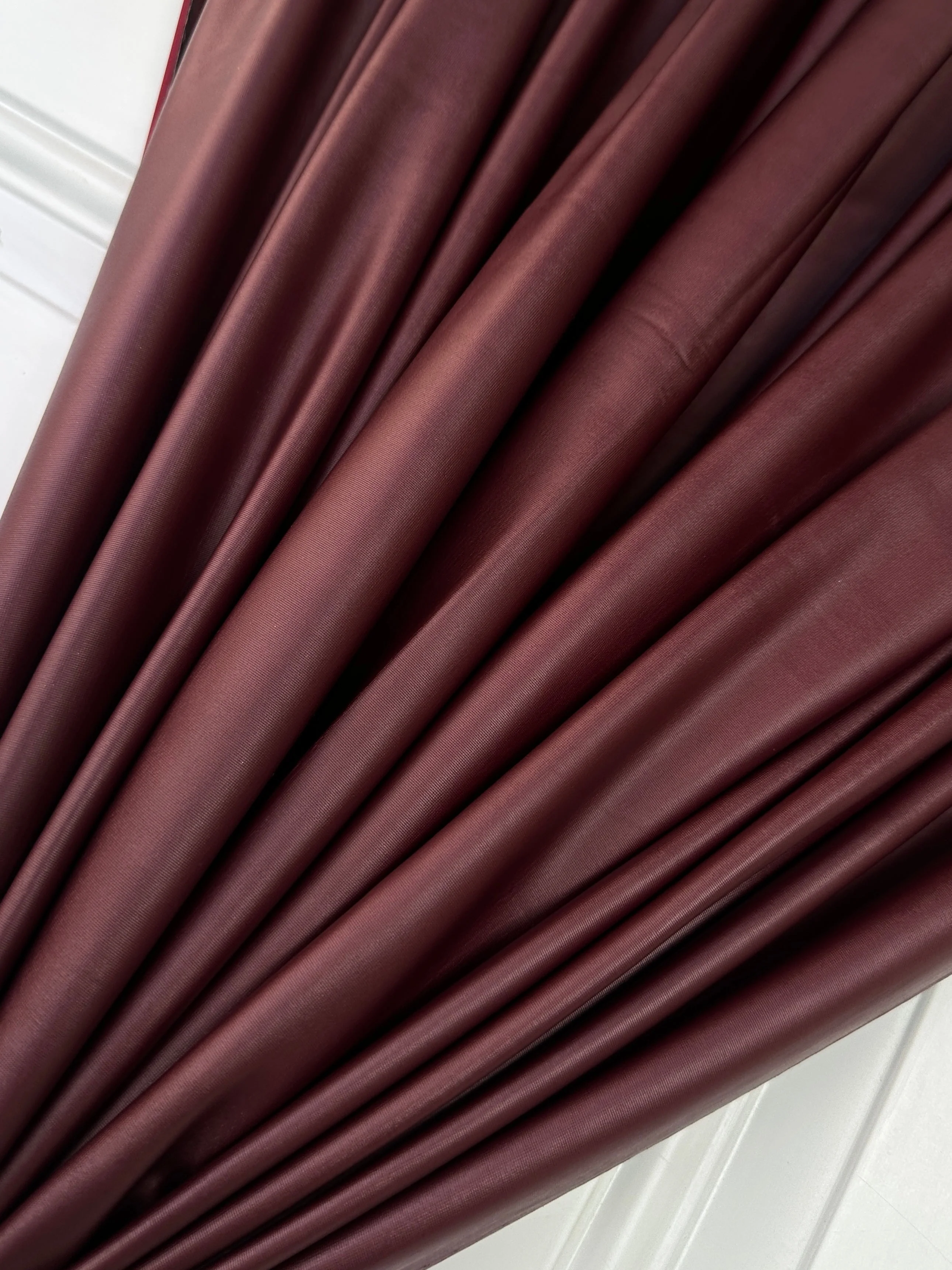 Burgundy 4 Way Stretch Faux Leather - Image 2