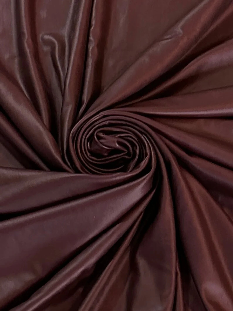 Burgundy 4 Way Stretch Faux Leather - Image 4