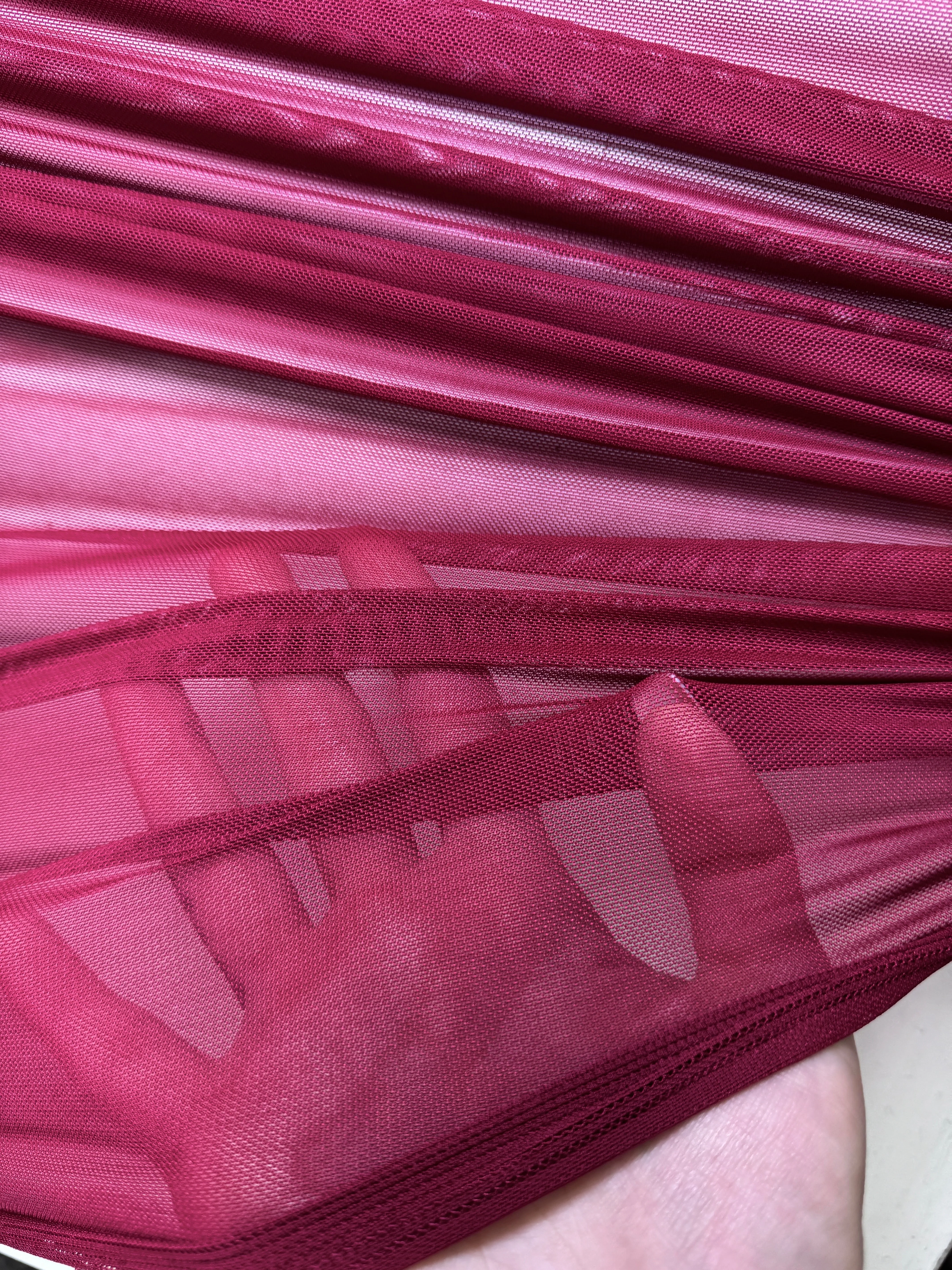 Burgundy 4 Way Stretch Power Mesh - Image 5