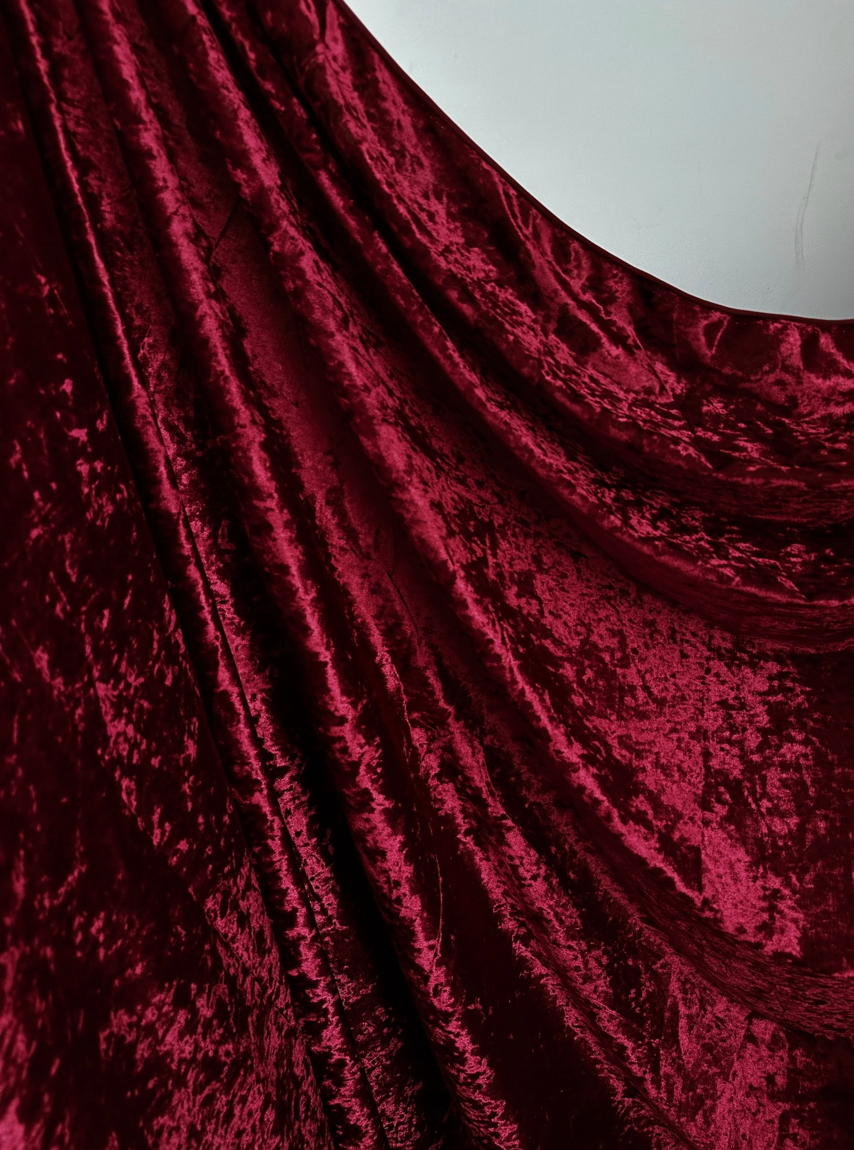 Burgundy Stretch Crushed Velvet - Image 5