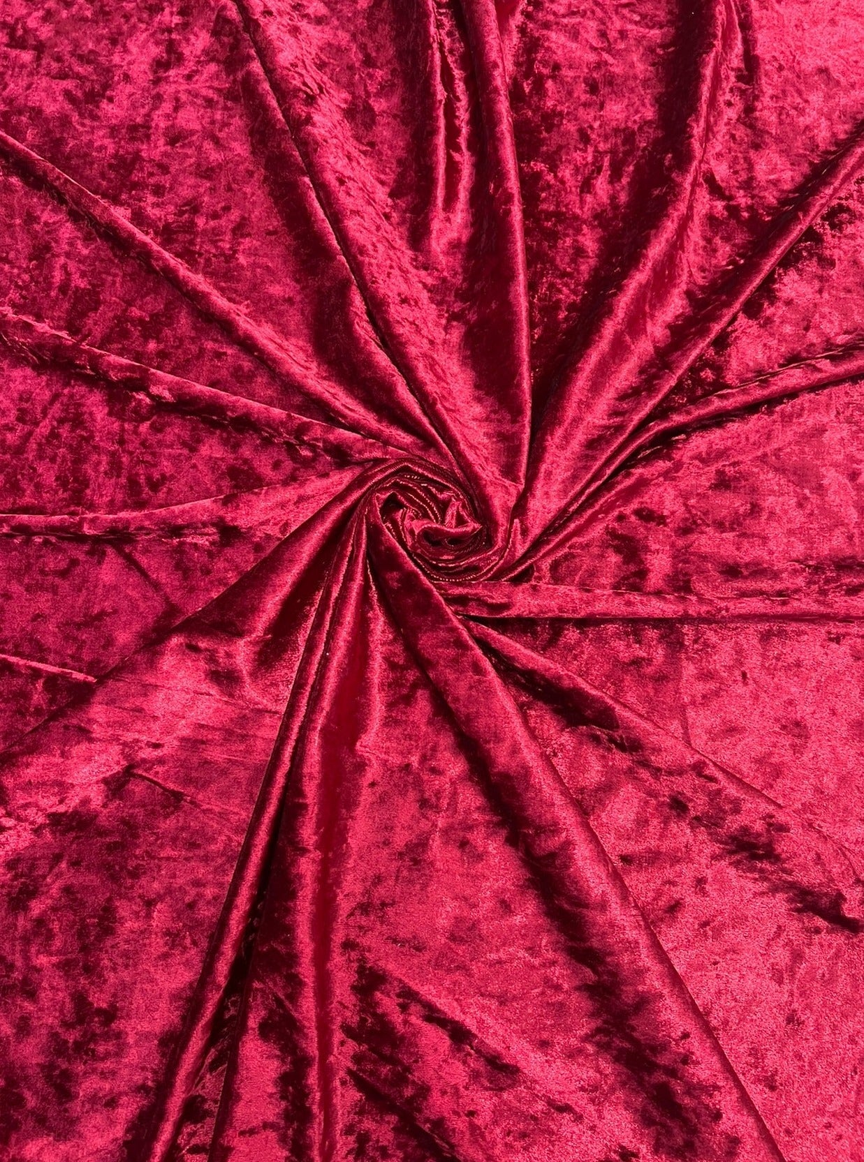 Burgundy Stretch Crushed Velvet