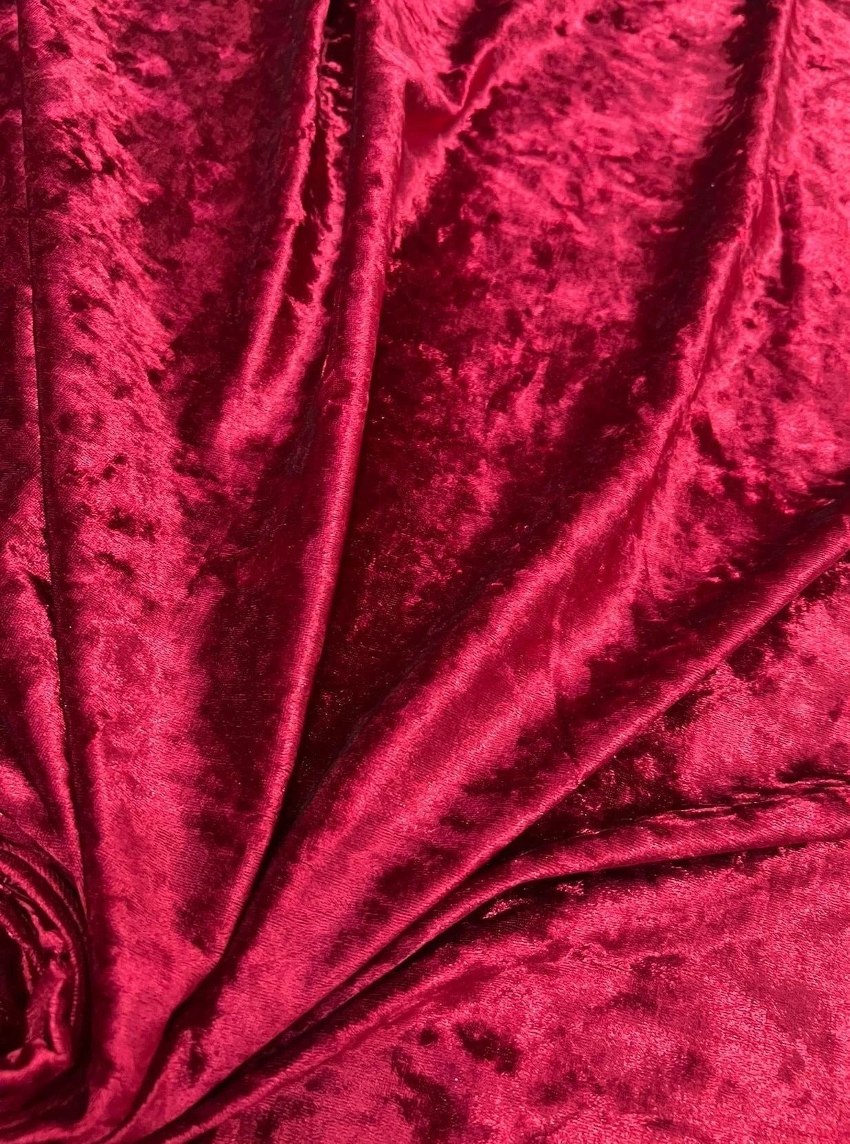Burgundy Stretch Crushed Velvet - Image 12