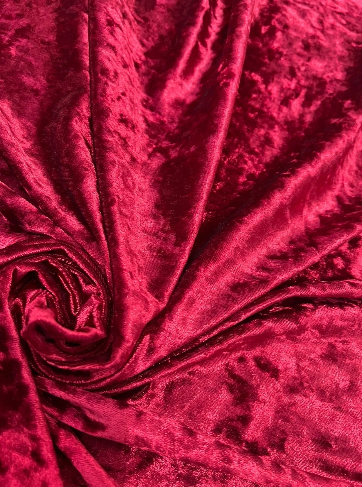 Burgundy Stretch Crushed Velvet - Image 13