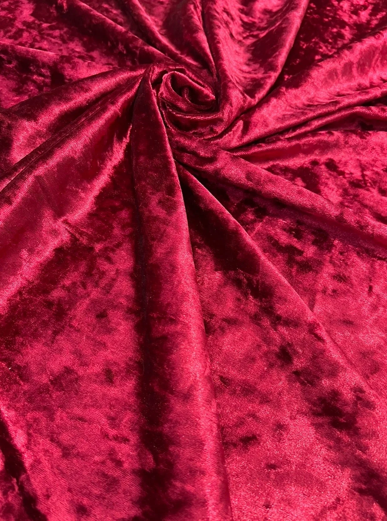 Burgundy Stretch Crushed Velvet - Image 2