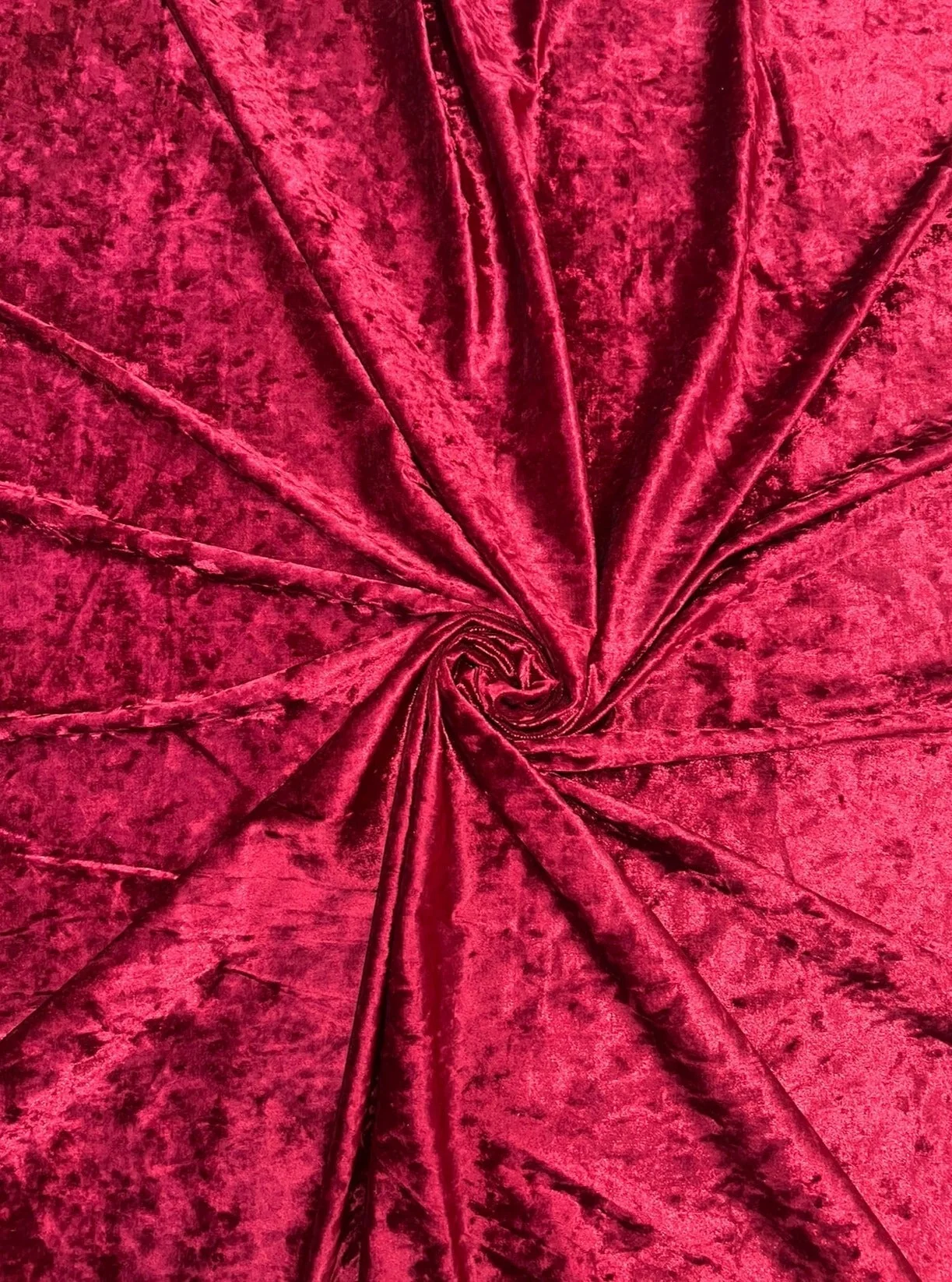 Burgundy Stretch Crushed Velvet - Image 4