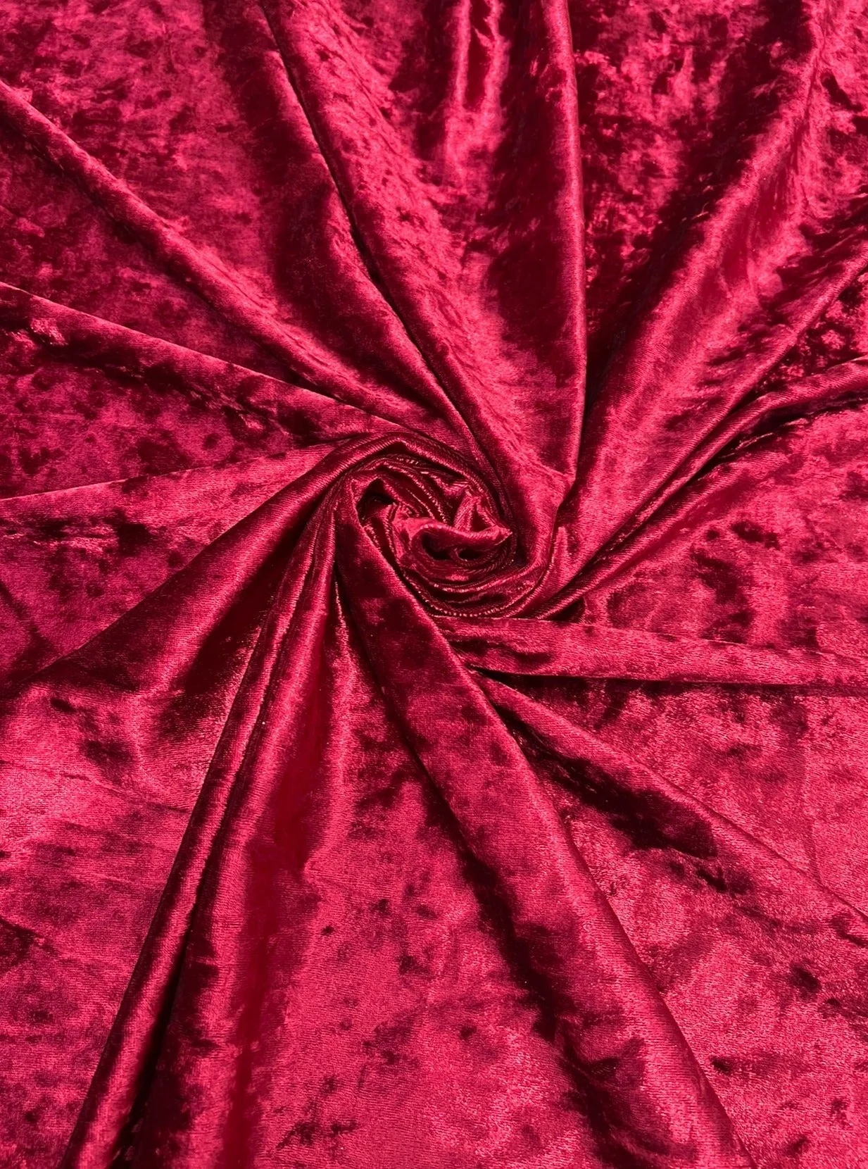 Burgundy Stretch Crushed Velvet - Image 6