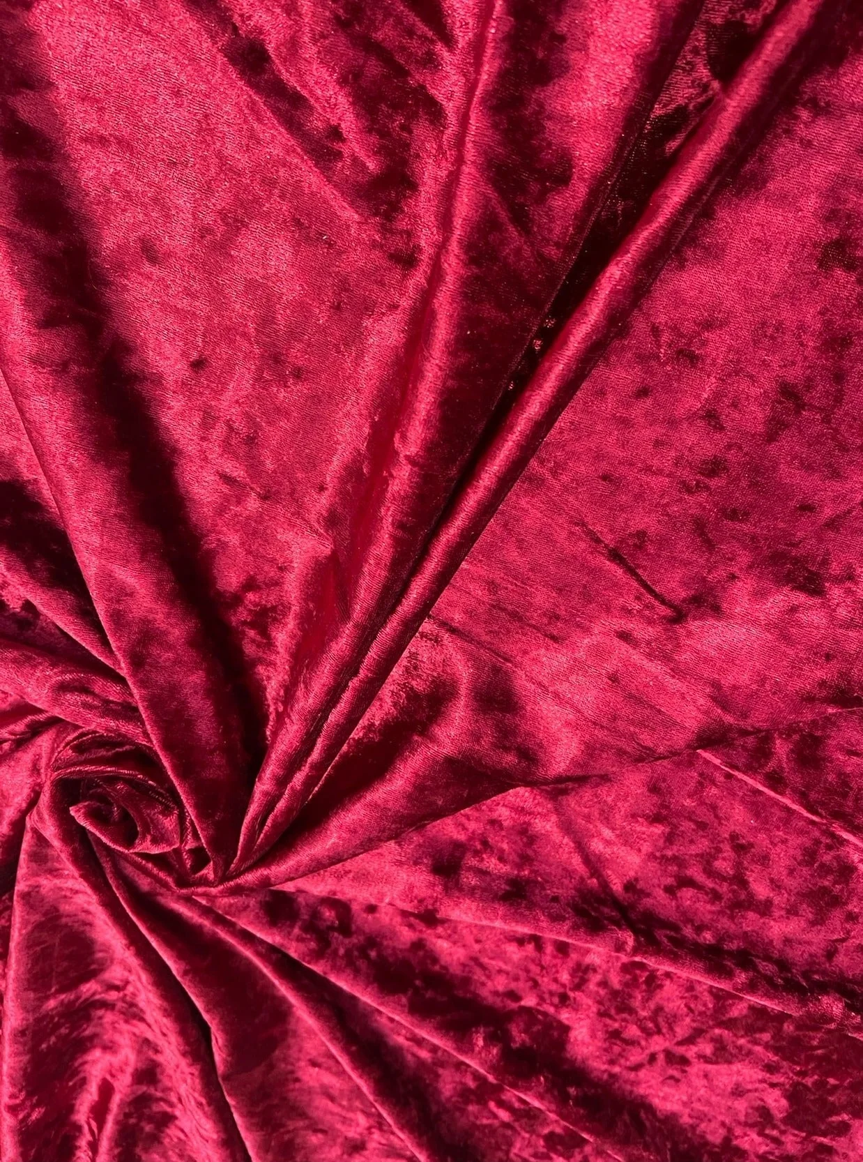 Burgundy Stretch Crushed Velvet - Image 8
