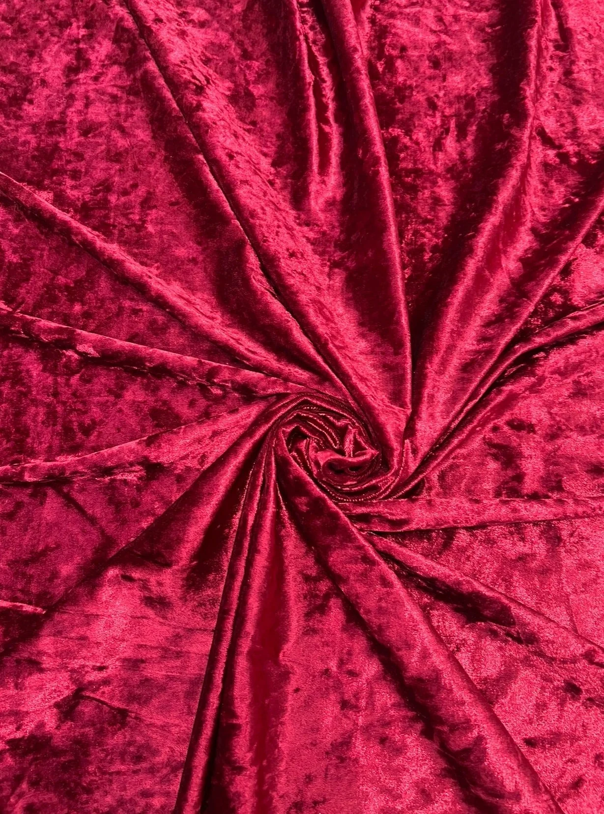 Burgundy Stretch Crushed Velvet - Image 9