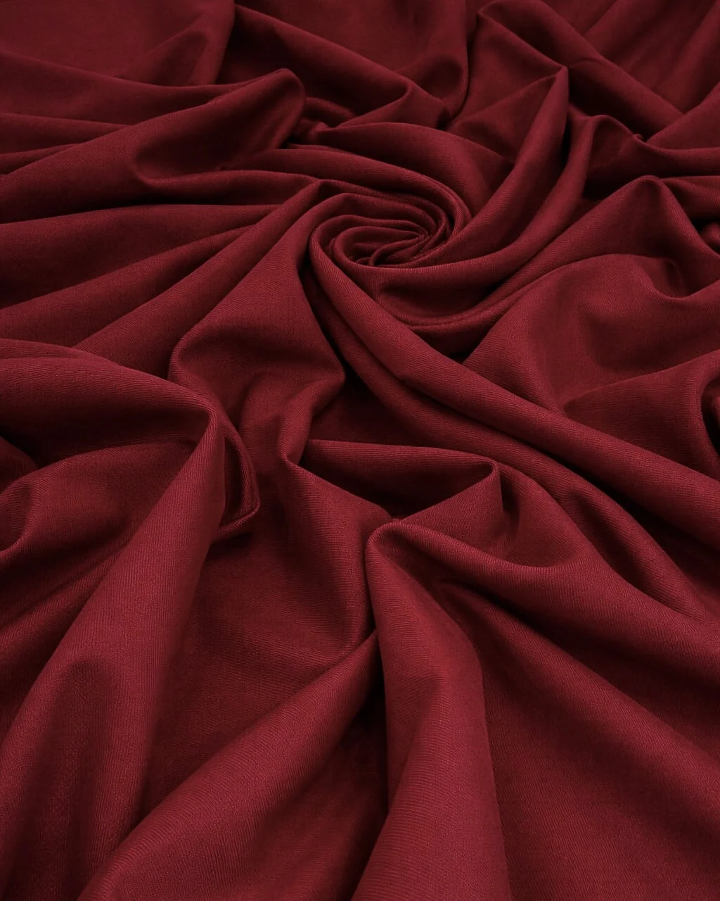 Burgundy Denim Look Stretch Twill - Image 2