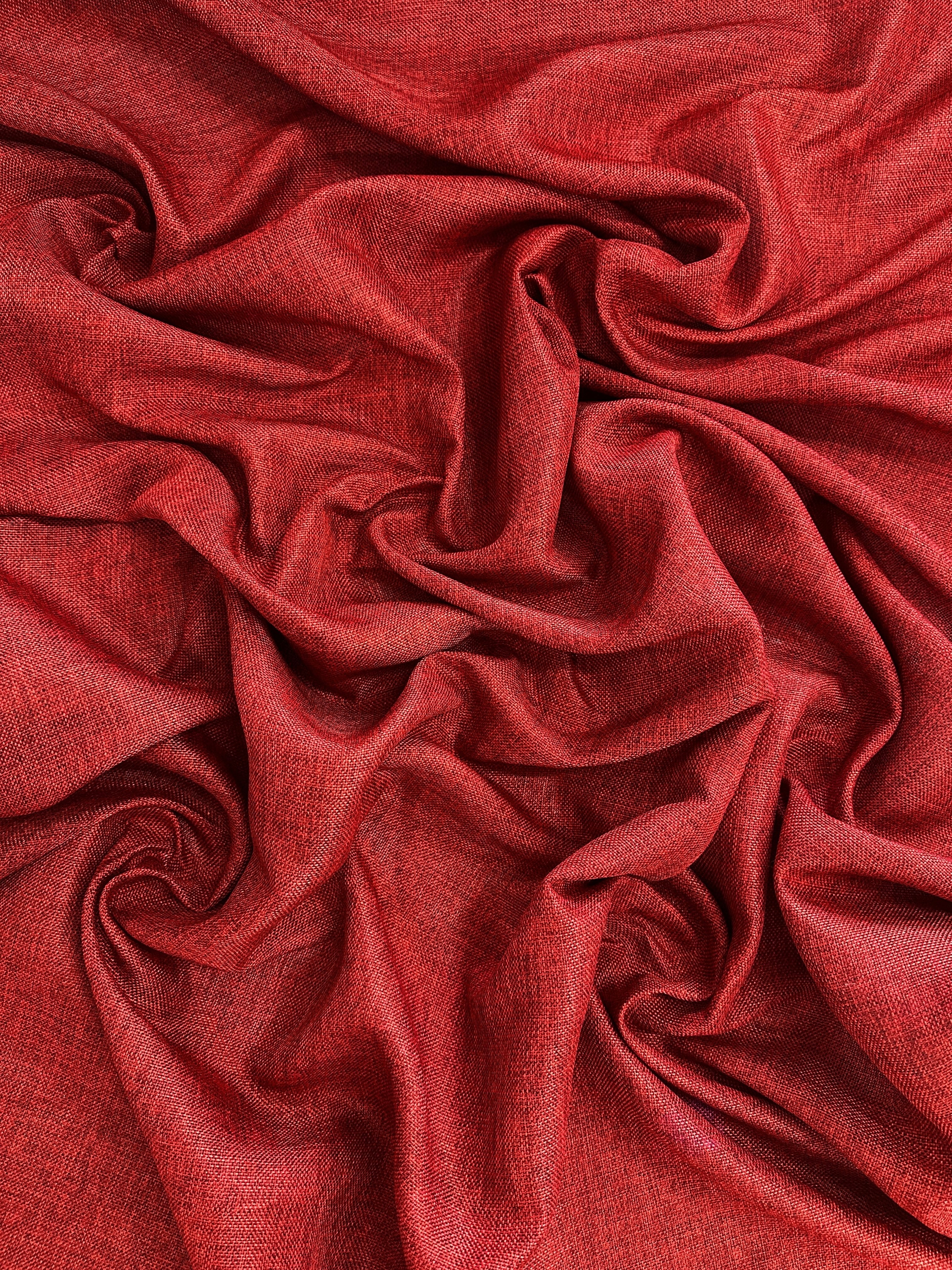Burgundy Faux Linen - Image 6