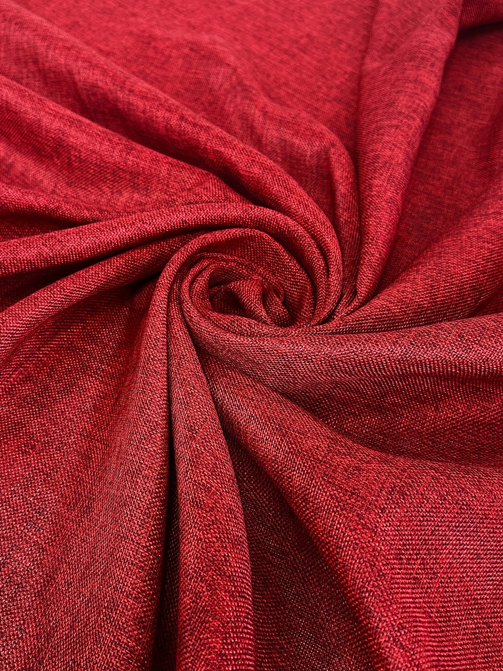 Burgundy Faux Linen - Image 7