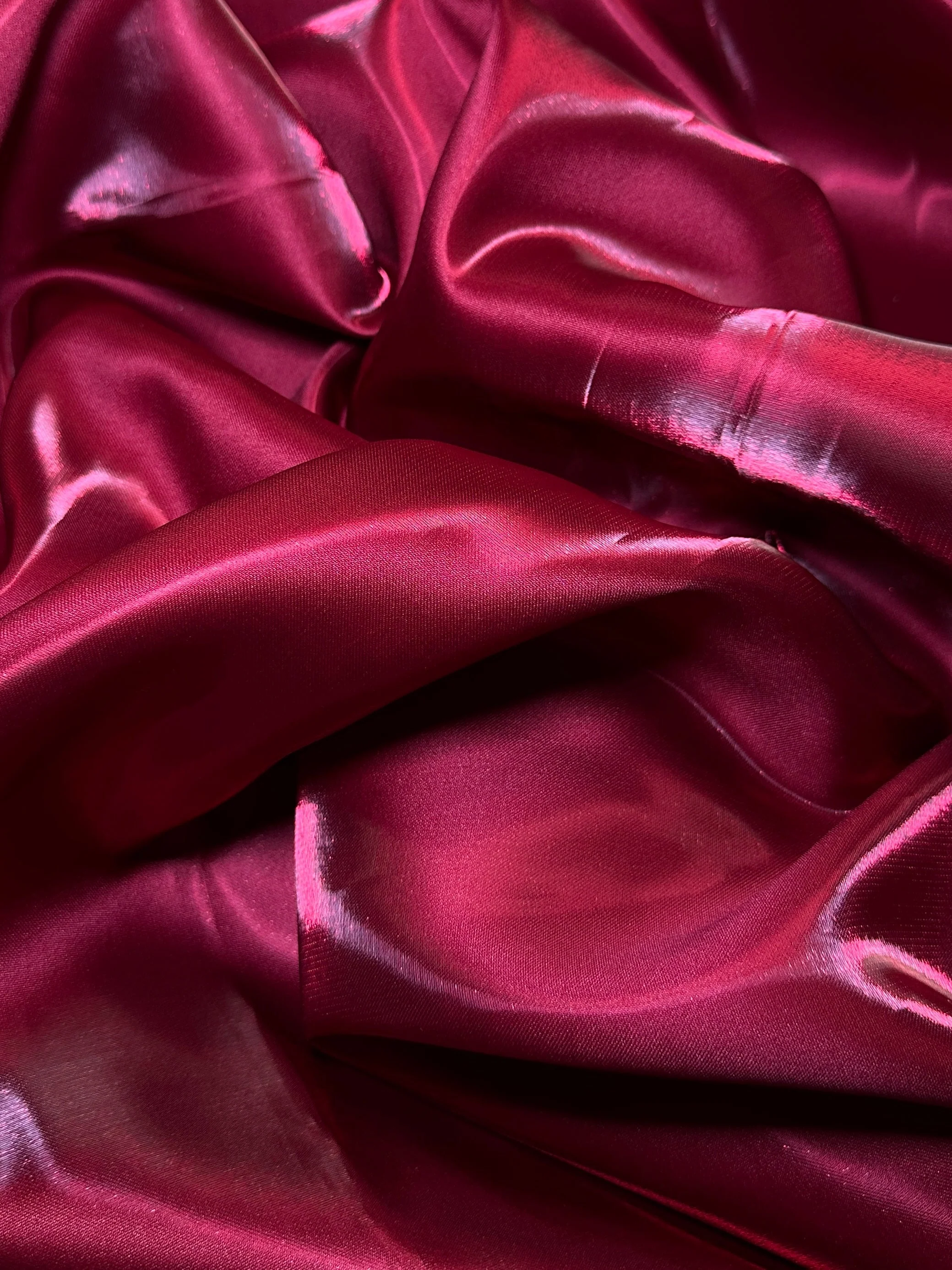 Burgundy Liquid Bridal Satin - Image 3