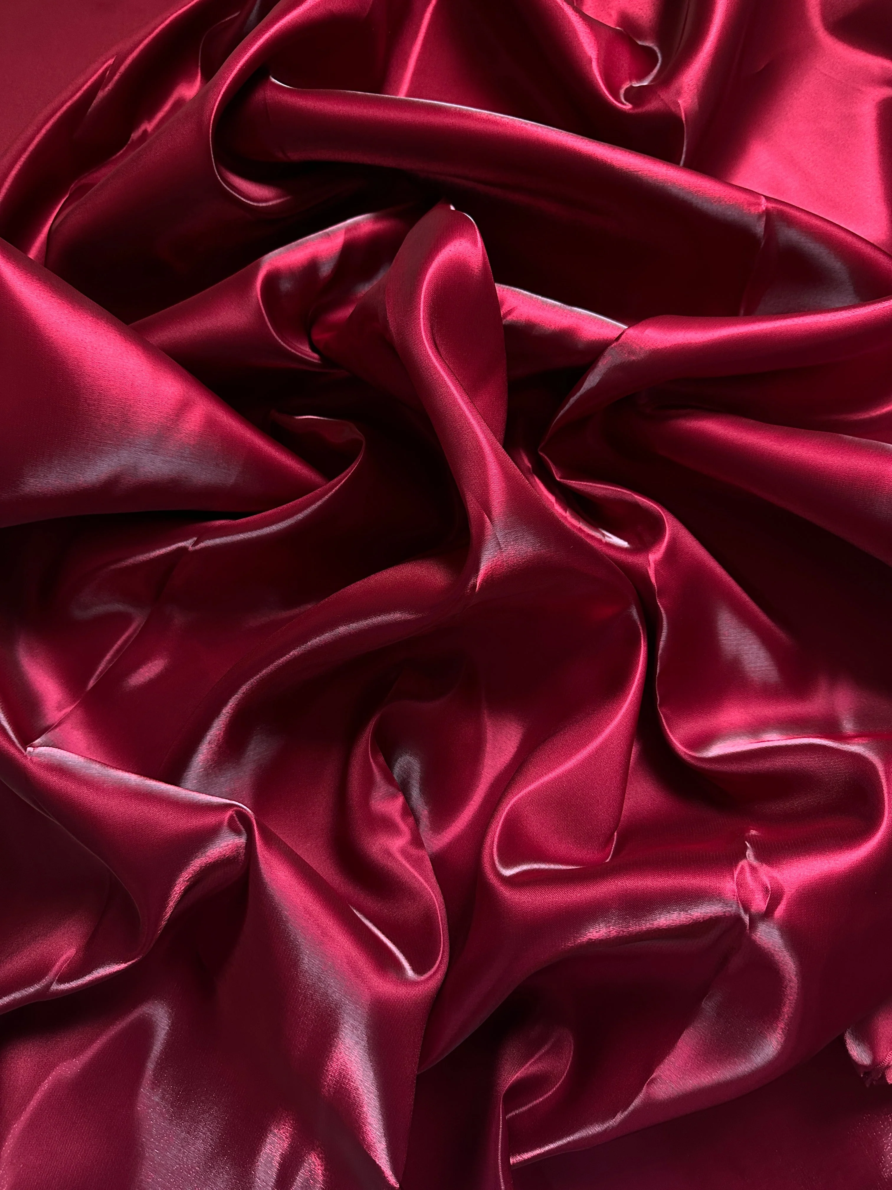 Burgundy Liquid Bridal Satin - Image 5