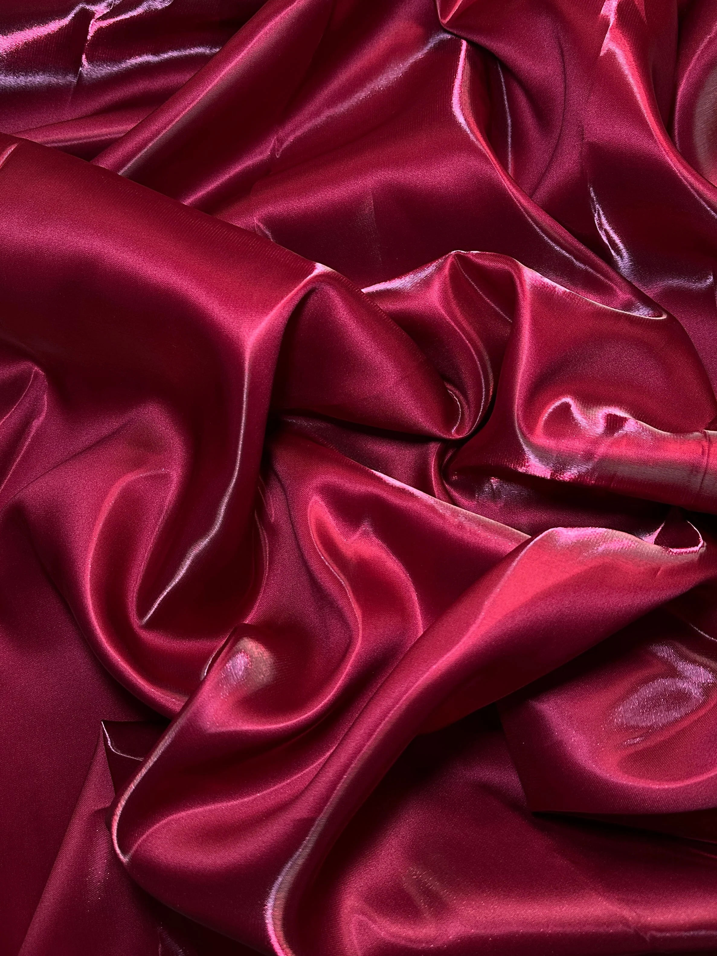 Burgundy Liquid Bridal Satin - Image 8
