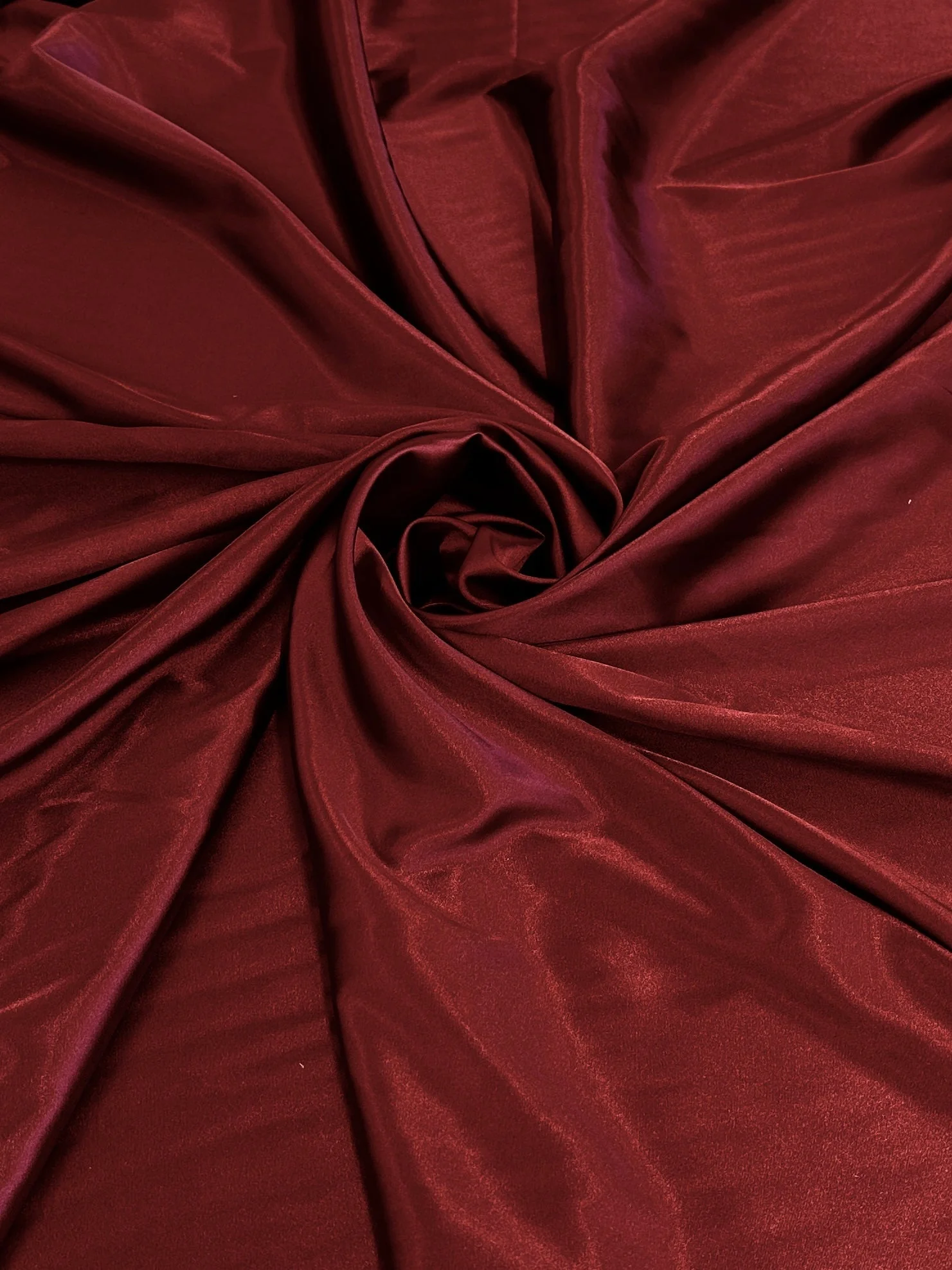 Burgundy Luxury Silky Stretch Satin - Image 2