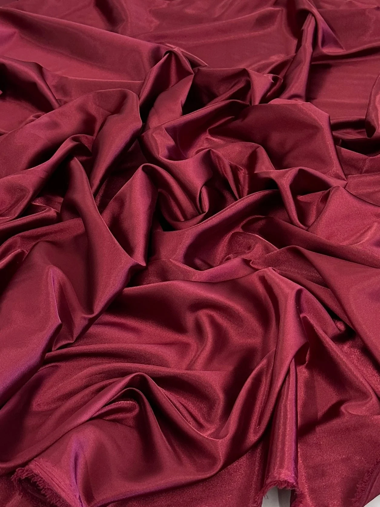 Burgundy Luxury Silky Stretch Satin - Image 5