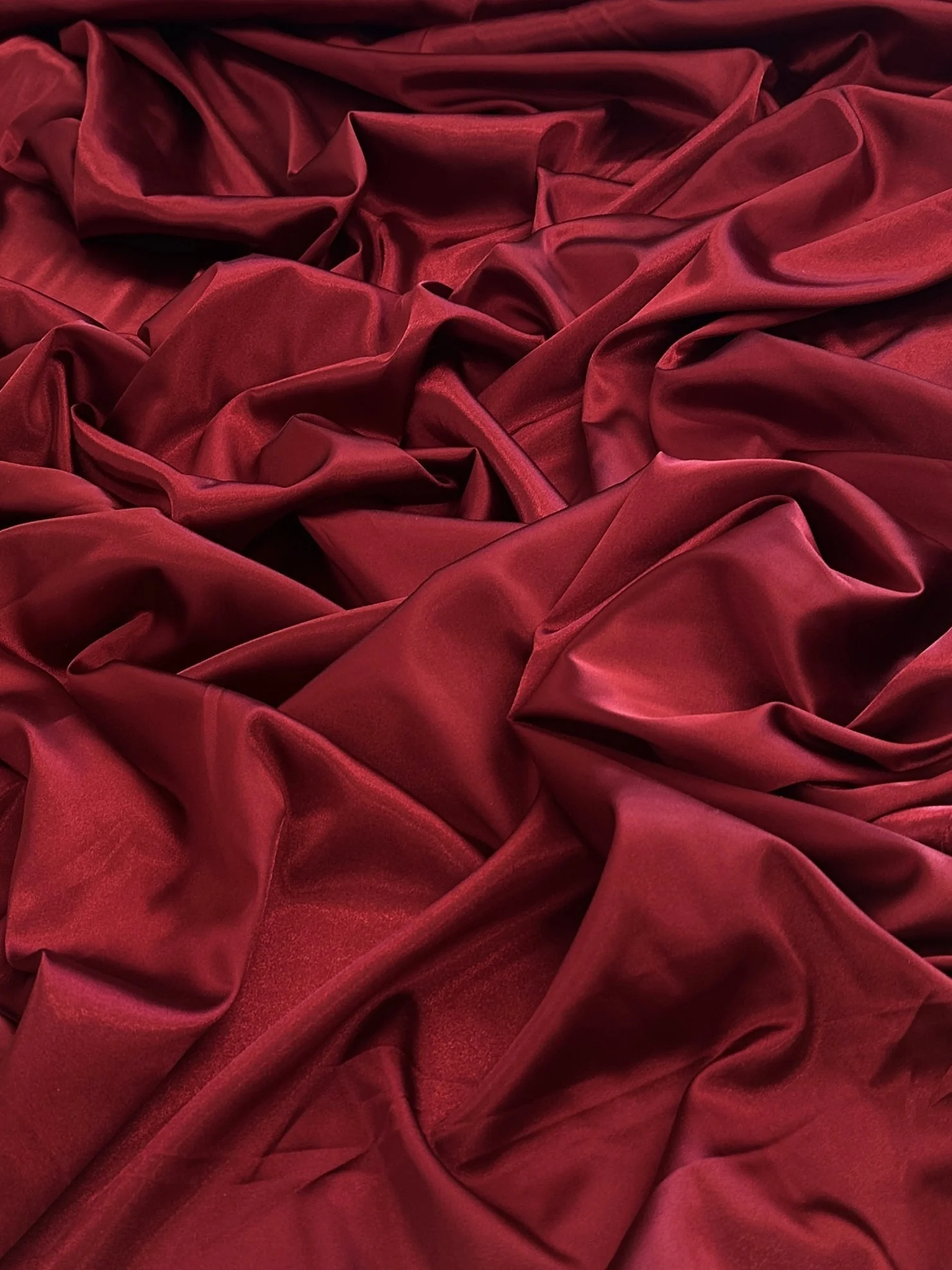 Burgundy Luxury Silky Stretch Satin - Image 8
