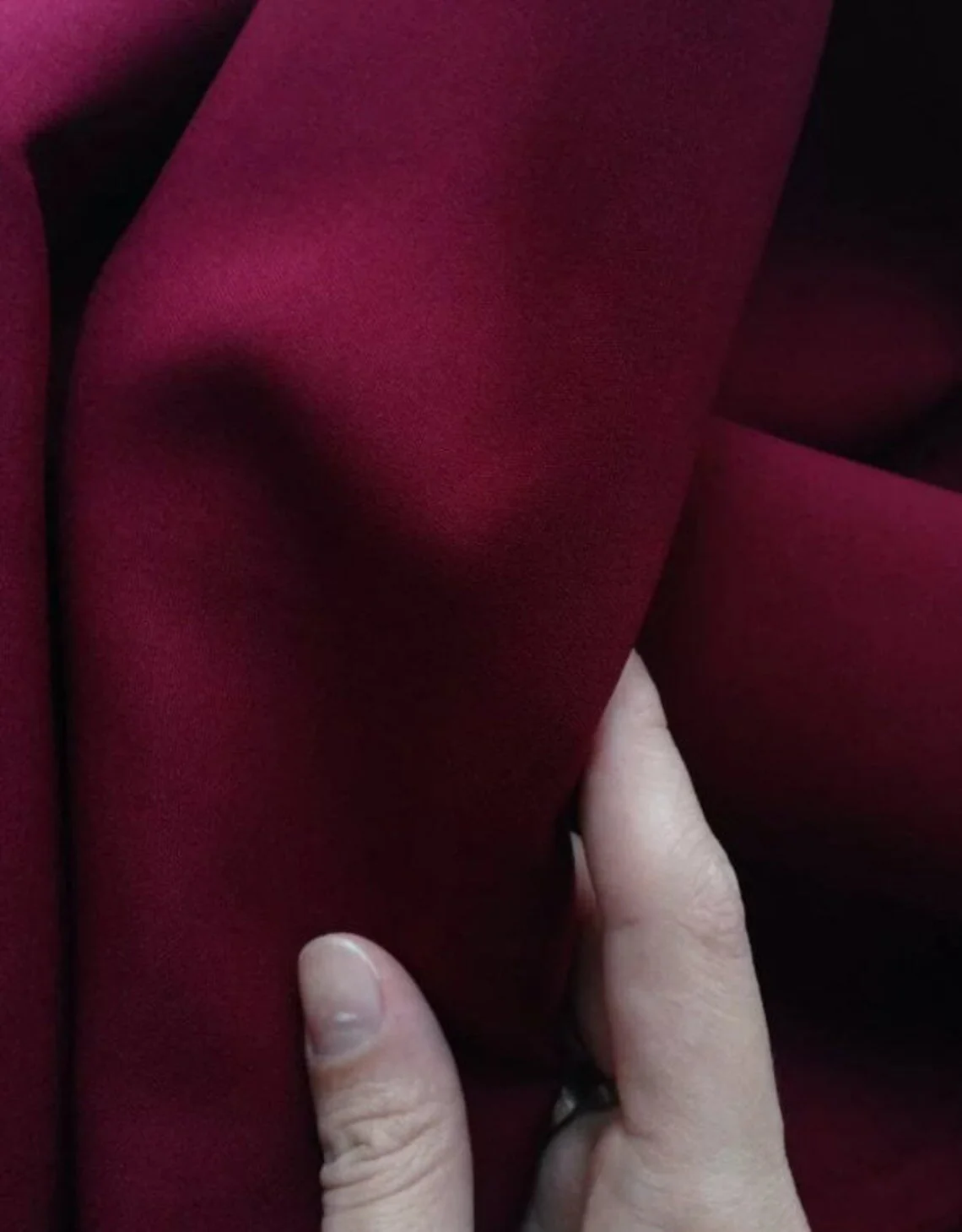 Burgundy Poly Poplin - Image 2