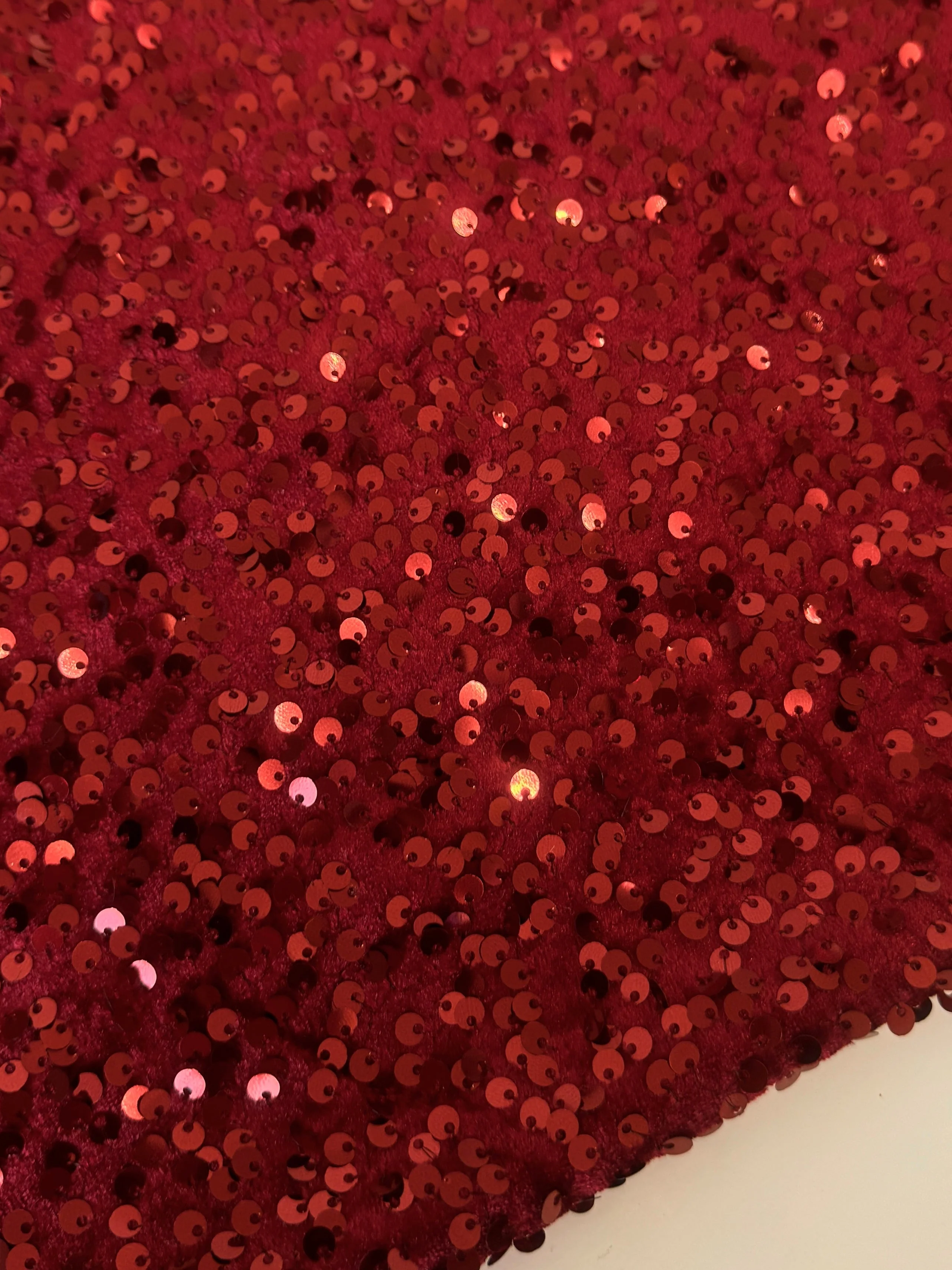 Burgundy Sequins Velvet - Image 4