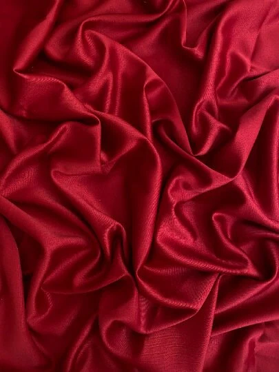 Burgundy Stretch Crepe Back Satin