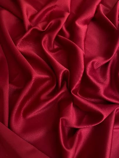 Burgundy Stretch Crepe Back Satin - Image 8