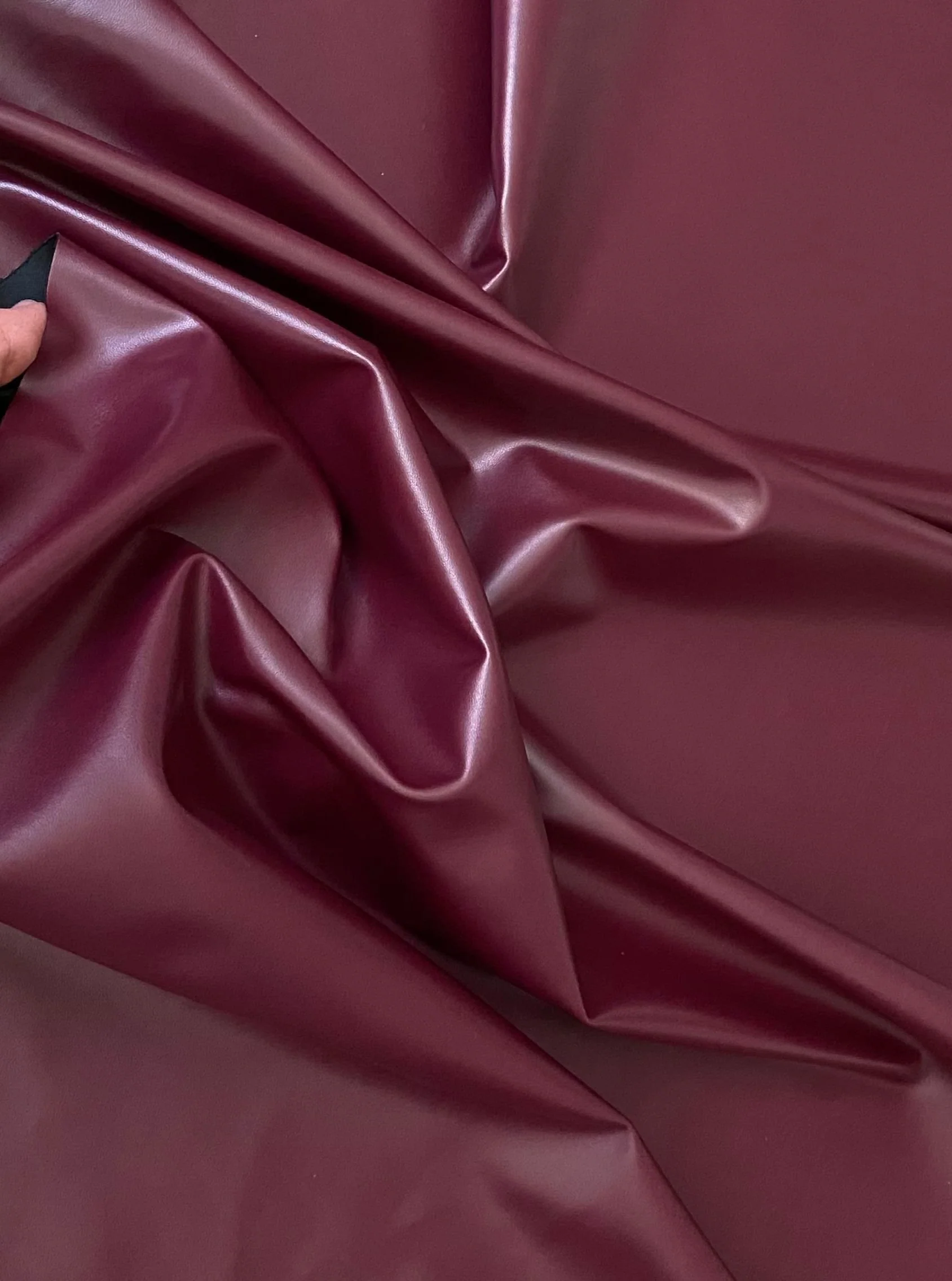 Burgundy Stretch Faux Leather - Image 13