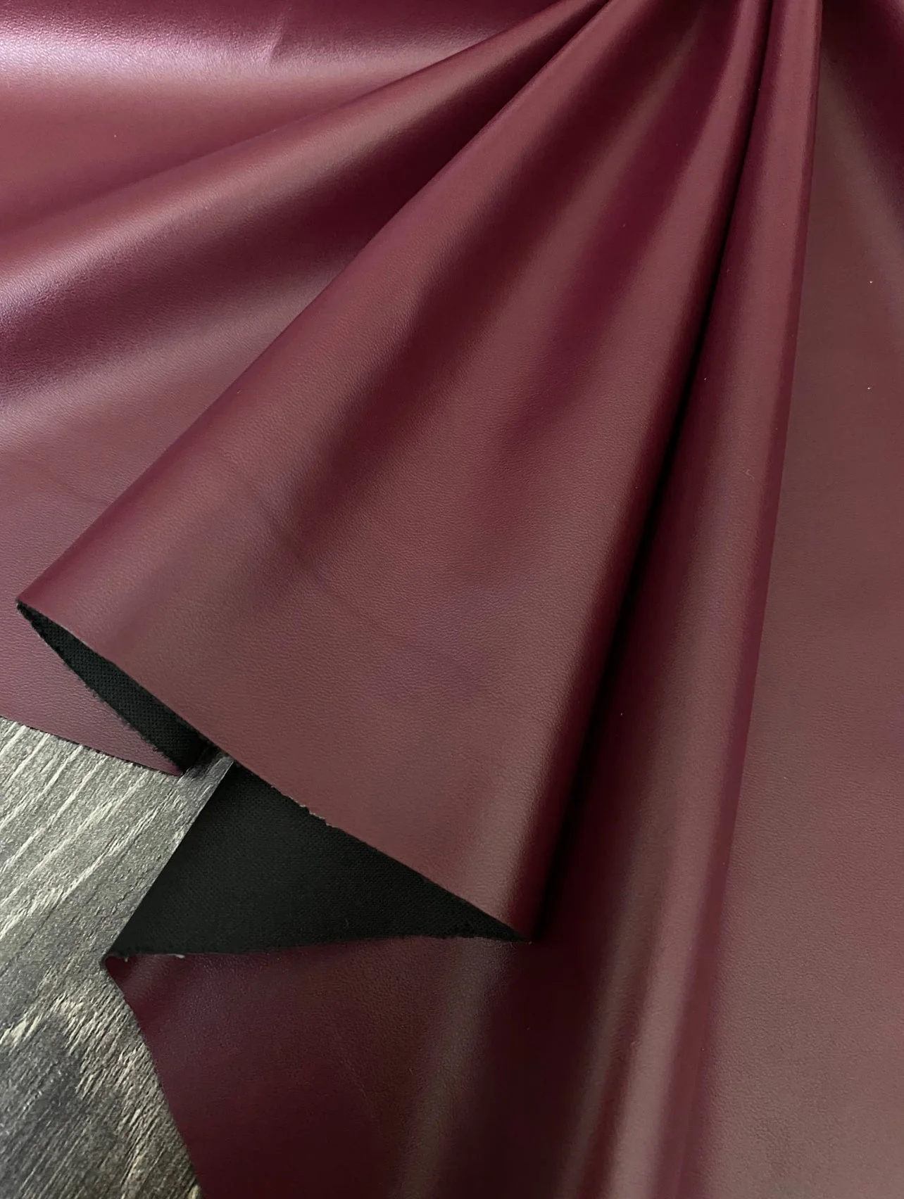 Burgundy Stretch Faux Leather - Image 7