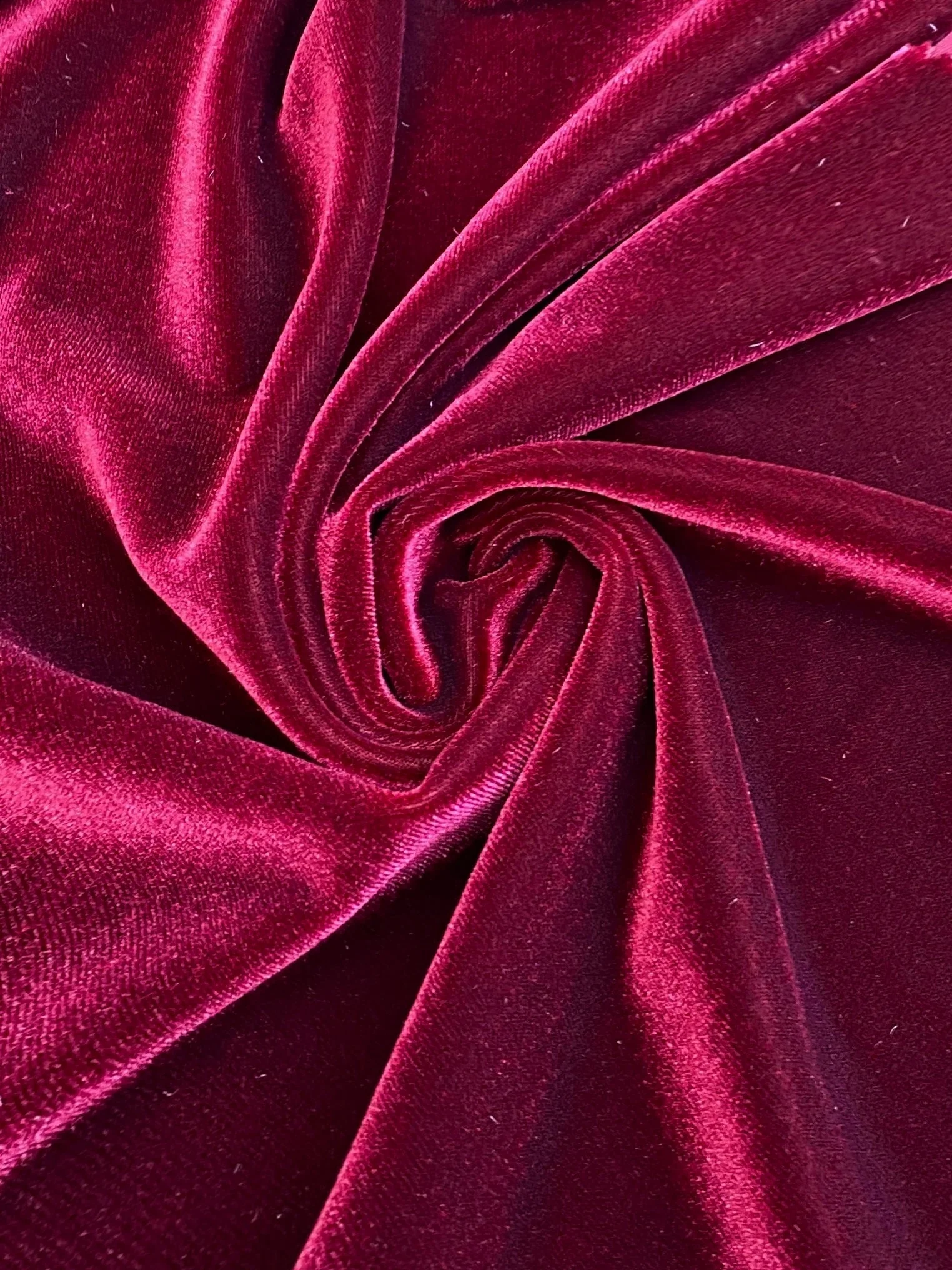 Burgundy Stretch Velvet