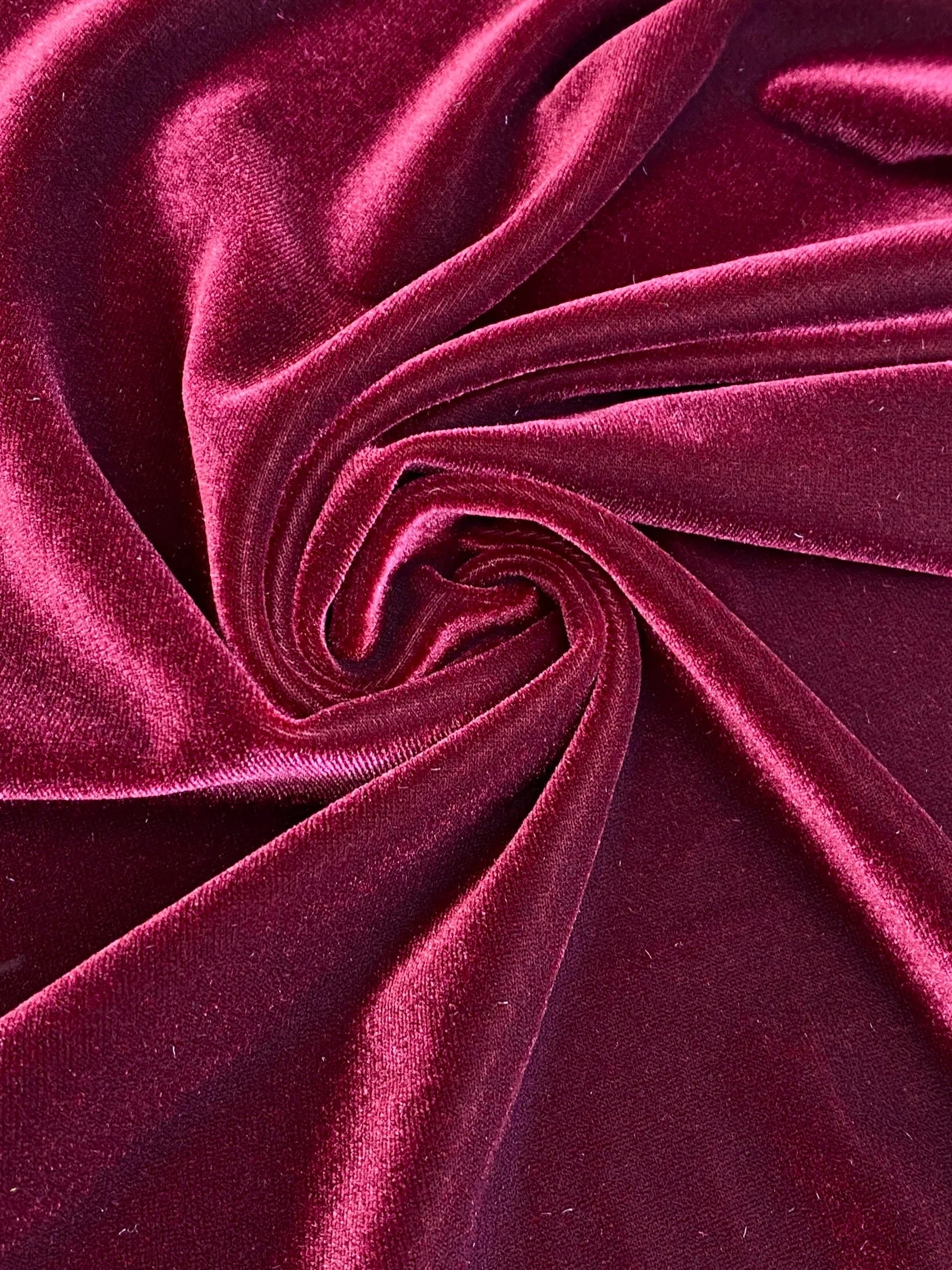 Burgundy Stretch Velvet - Image 4