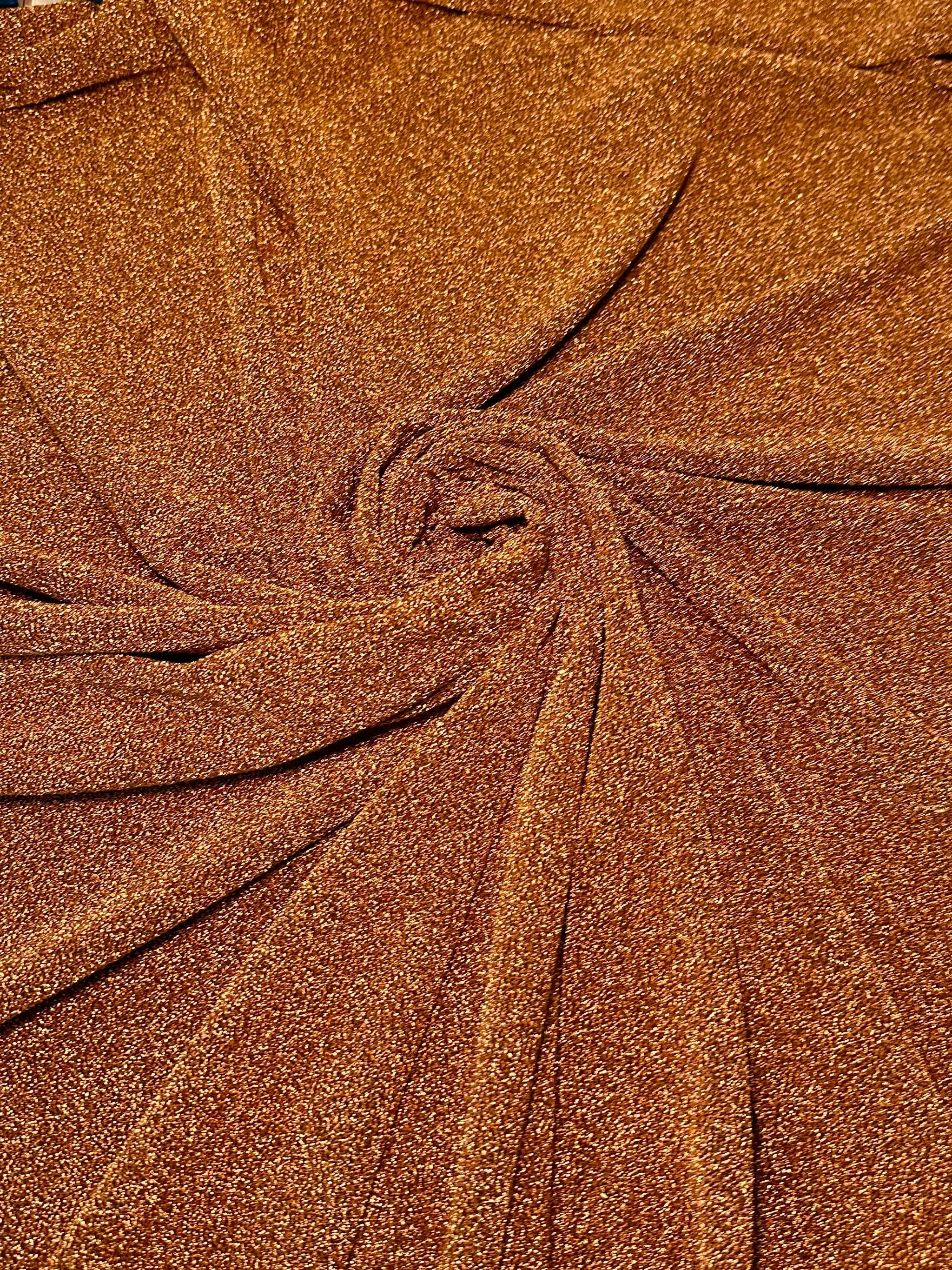 Burnt Orange/Rust Glitter Lurex Jersey - Image 3