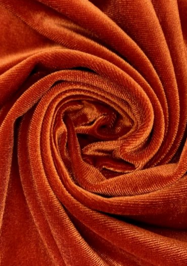 Burnt Orange Stretch Velvet - Image 3