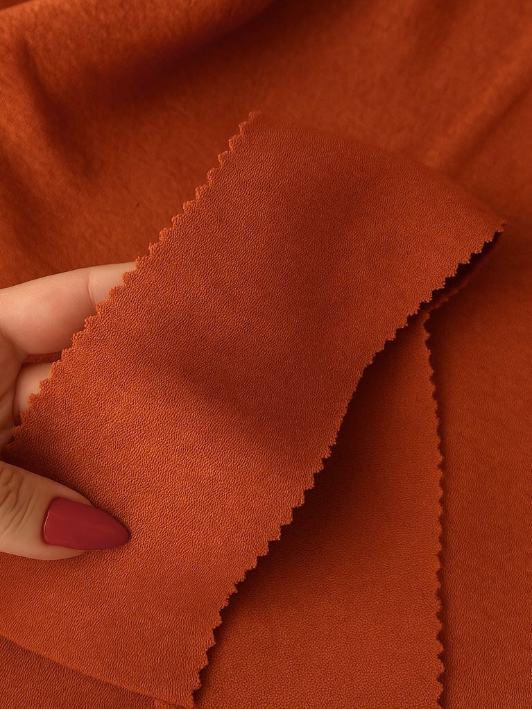 Burnt Orange Ultra Soft Faux Cashmere - Image 4