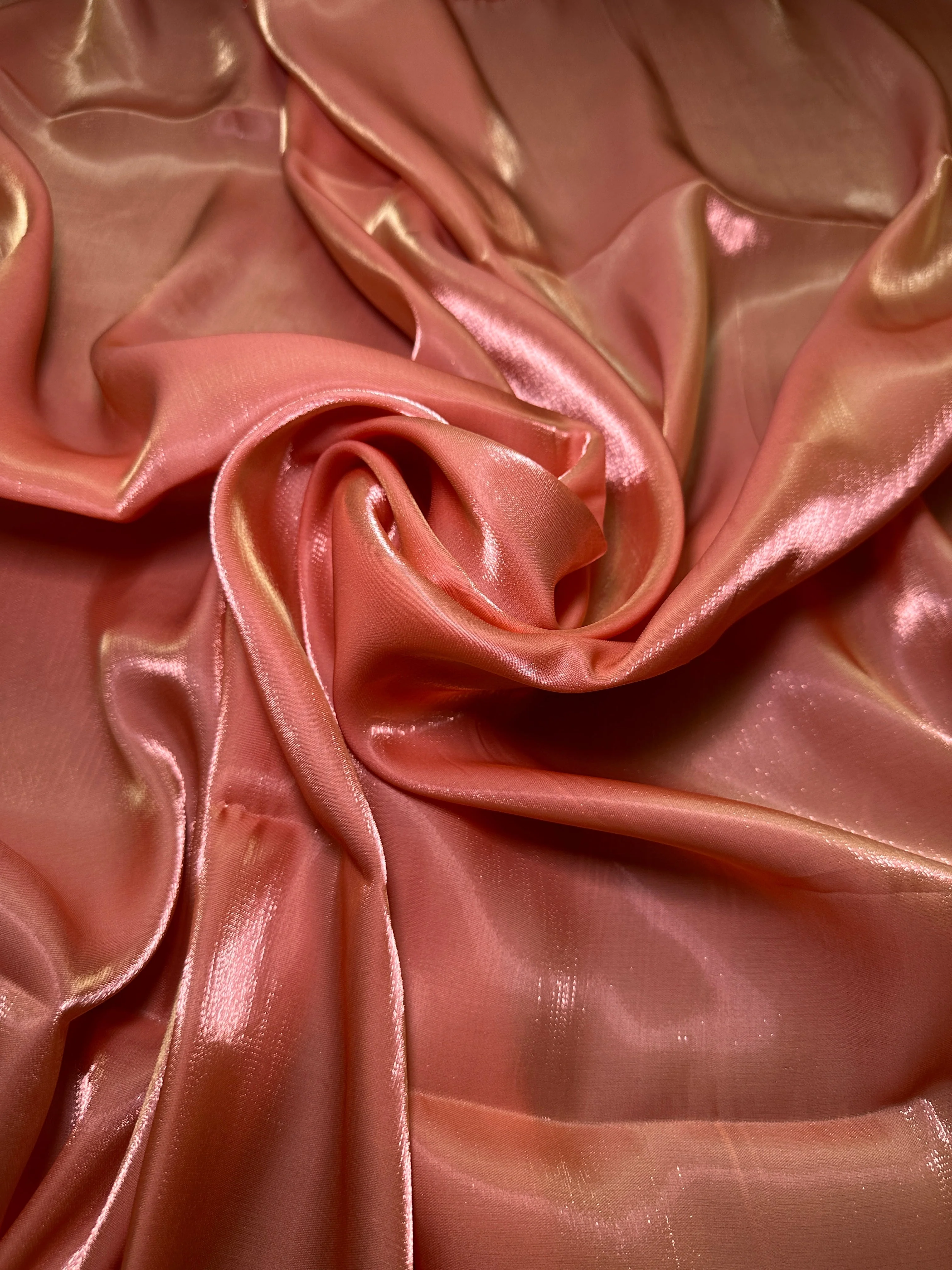 Burnt Orange Water Liquid Shimmery Chiffon - Image 3