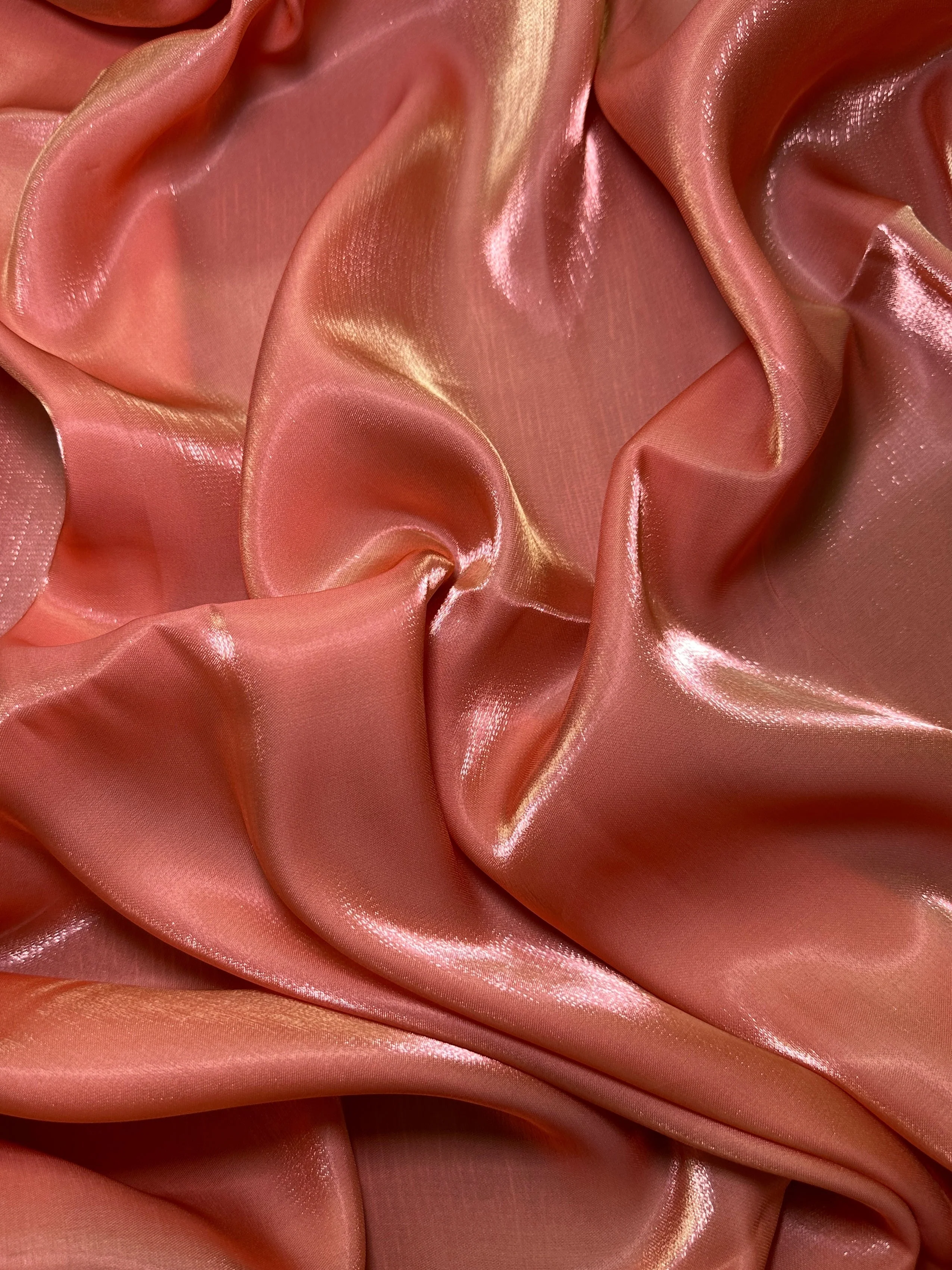 Burnt Orange Water Liquid Shimmery Chiffon - Image 4