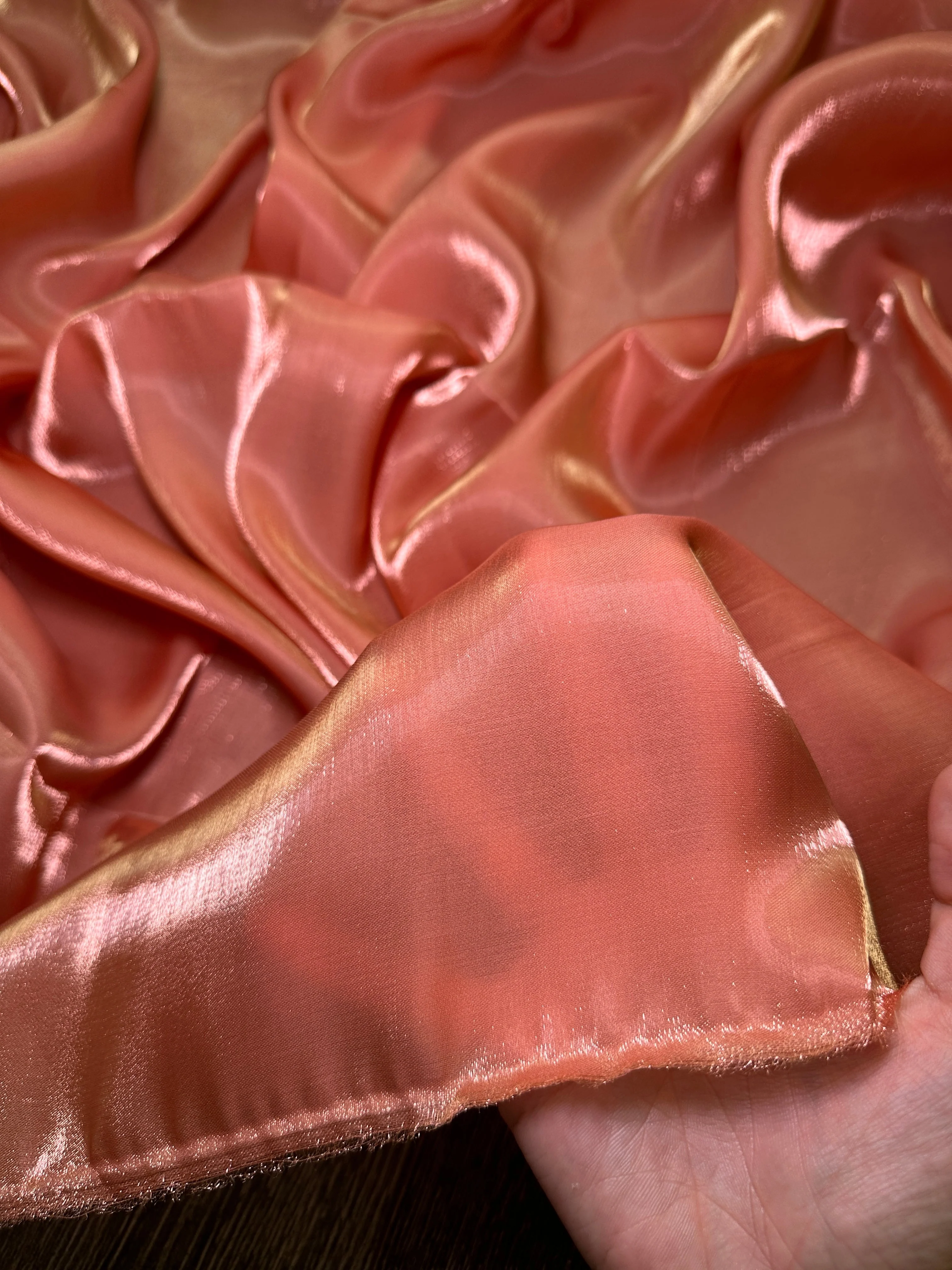 Burnt Orange Water Liquid Shimmery Chiffon - Image 5