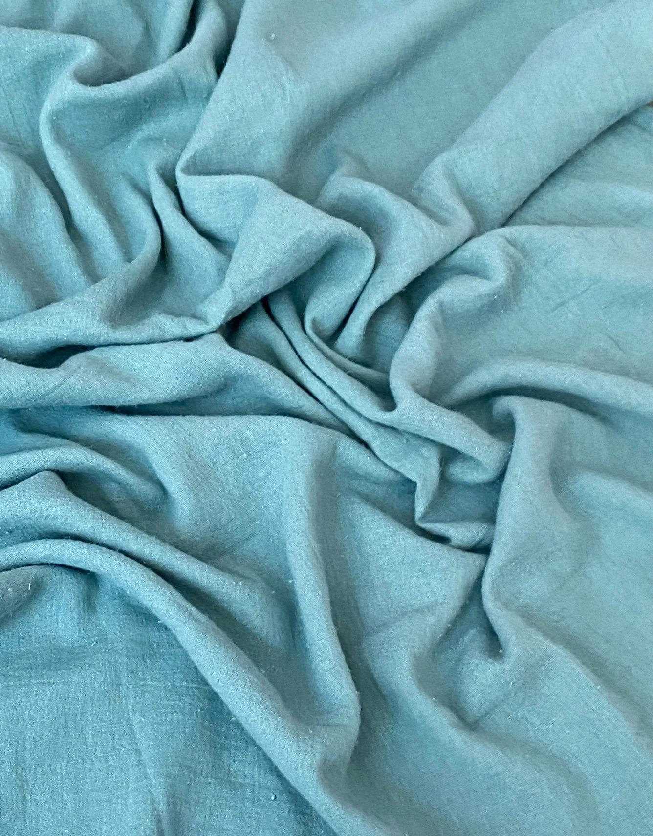 Calypso Green Crinkle Cotton Gauze - Image 3