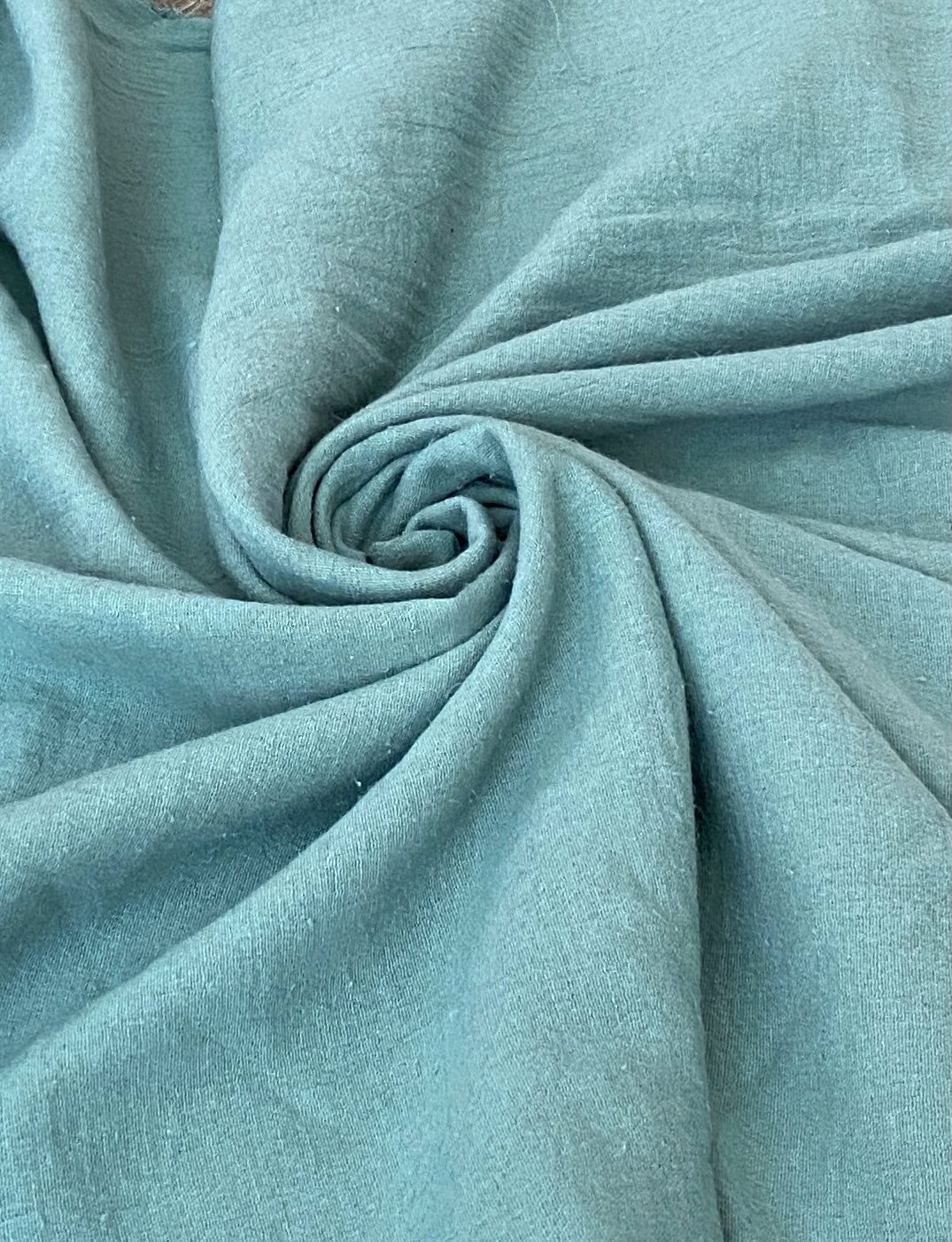 Calypso Green Crinkle Cotton Gauze - Image 4