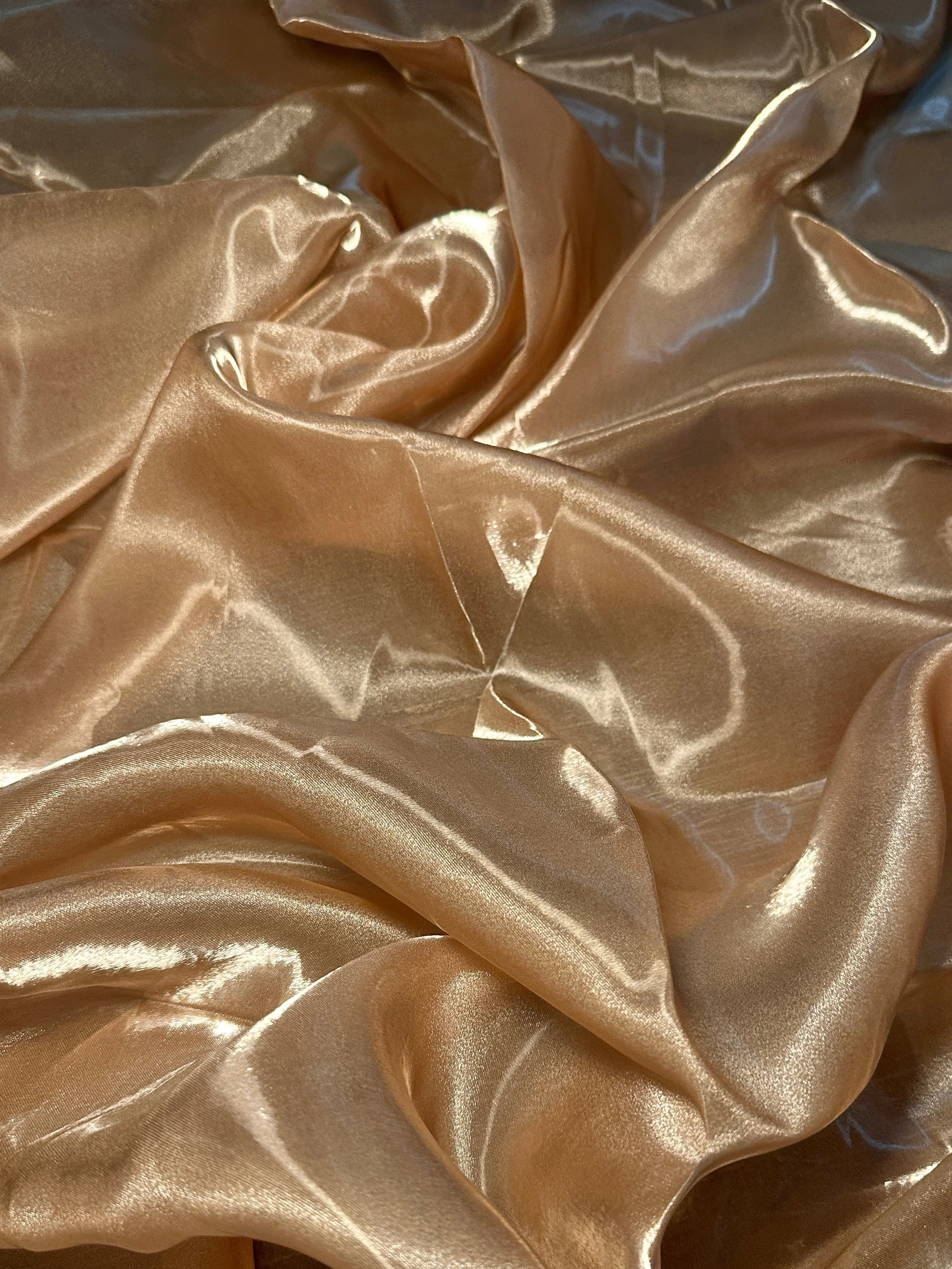 Caramel Gold Liquid Shimmery Organza - Image 3