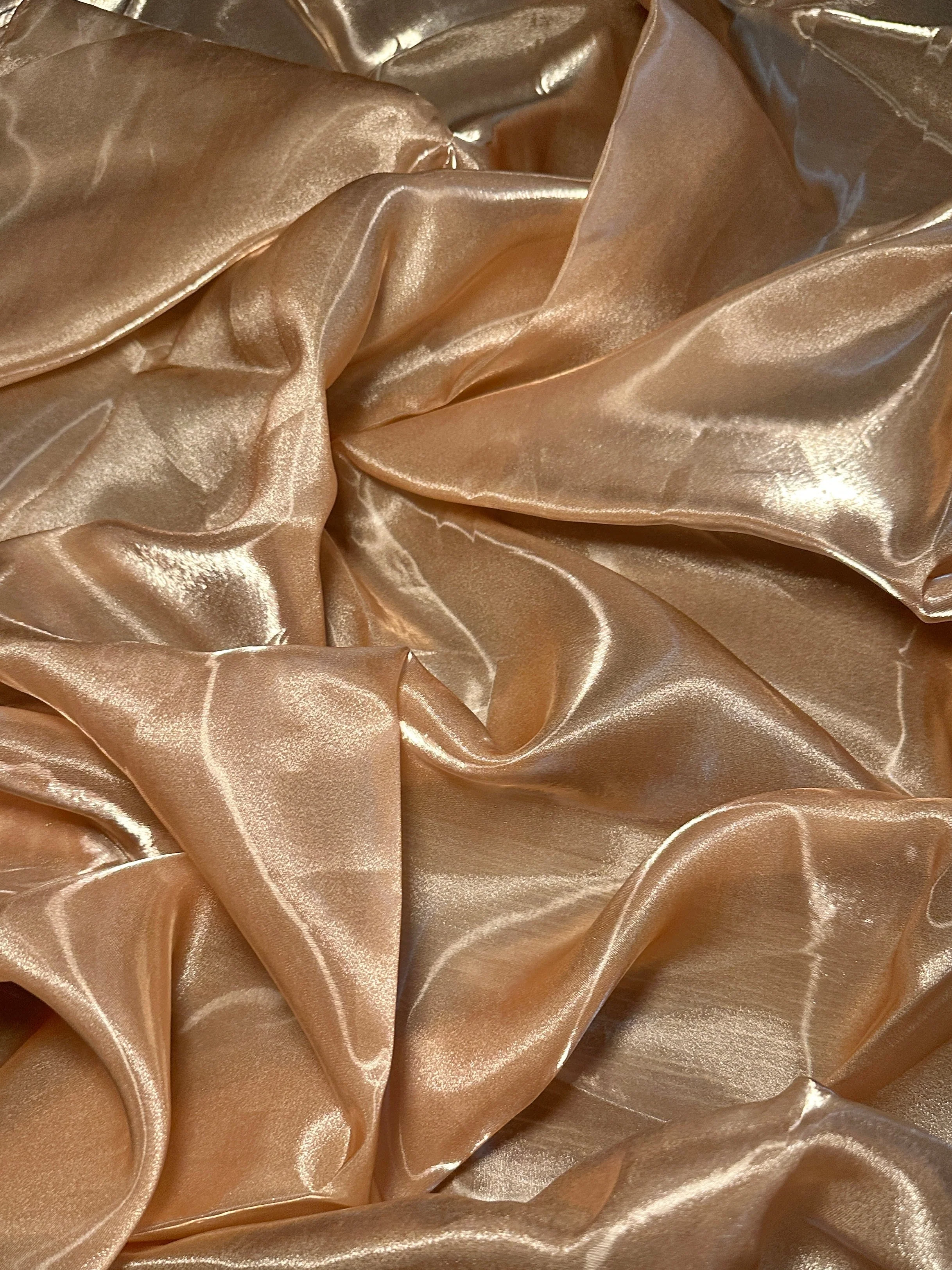 Caramel Gold Liquid Shimmery Organza - Image 4
