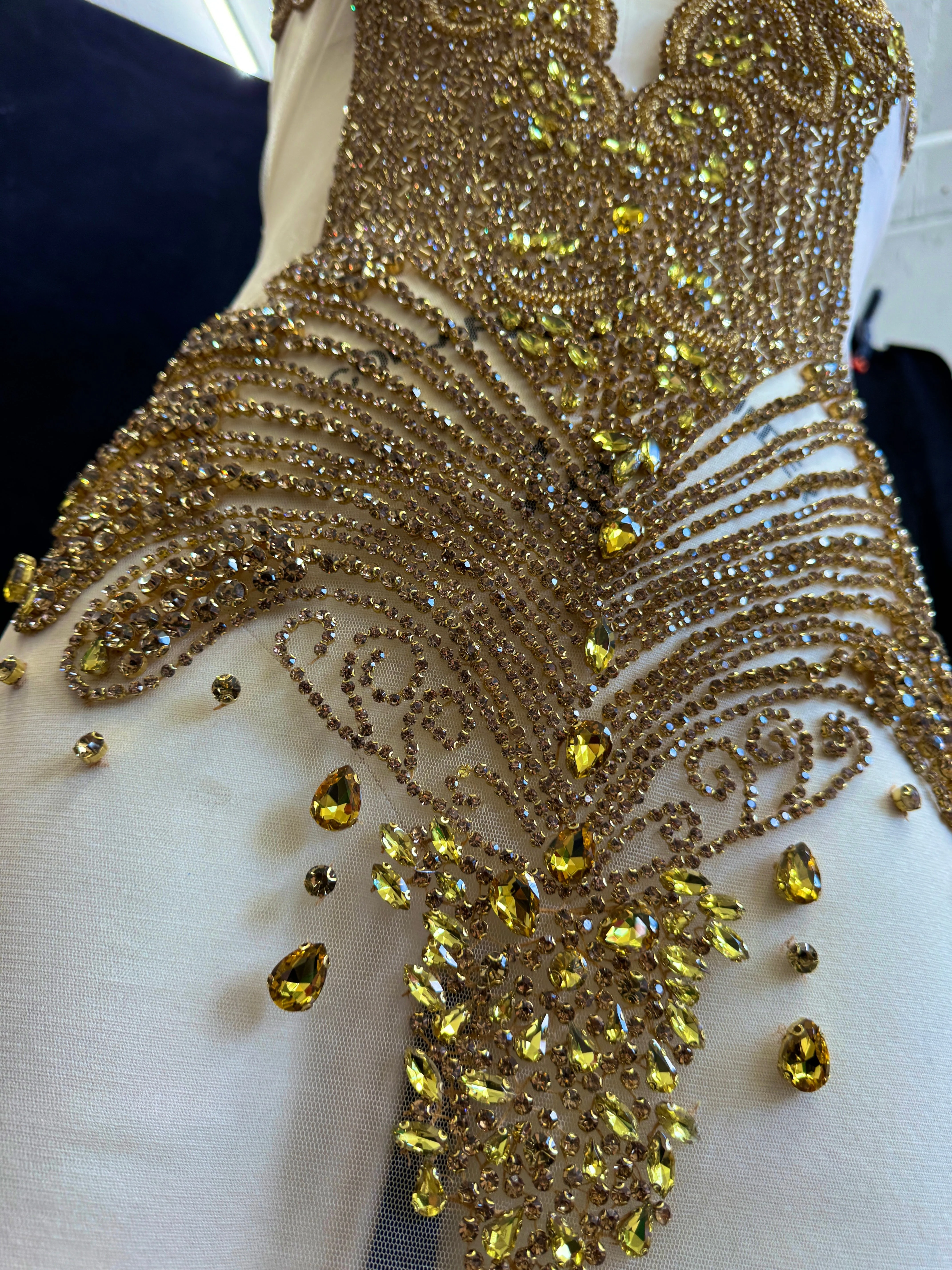 Carla Gold Rhinestones Bodice Applique - Image 6