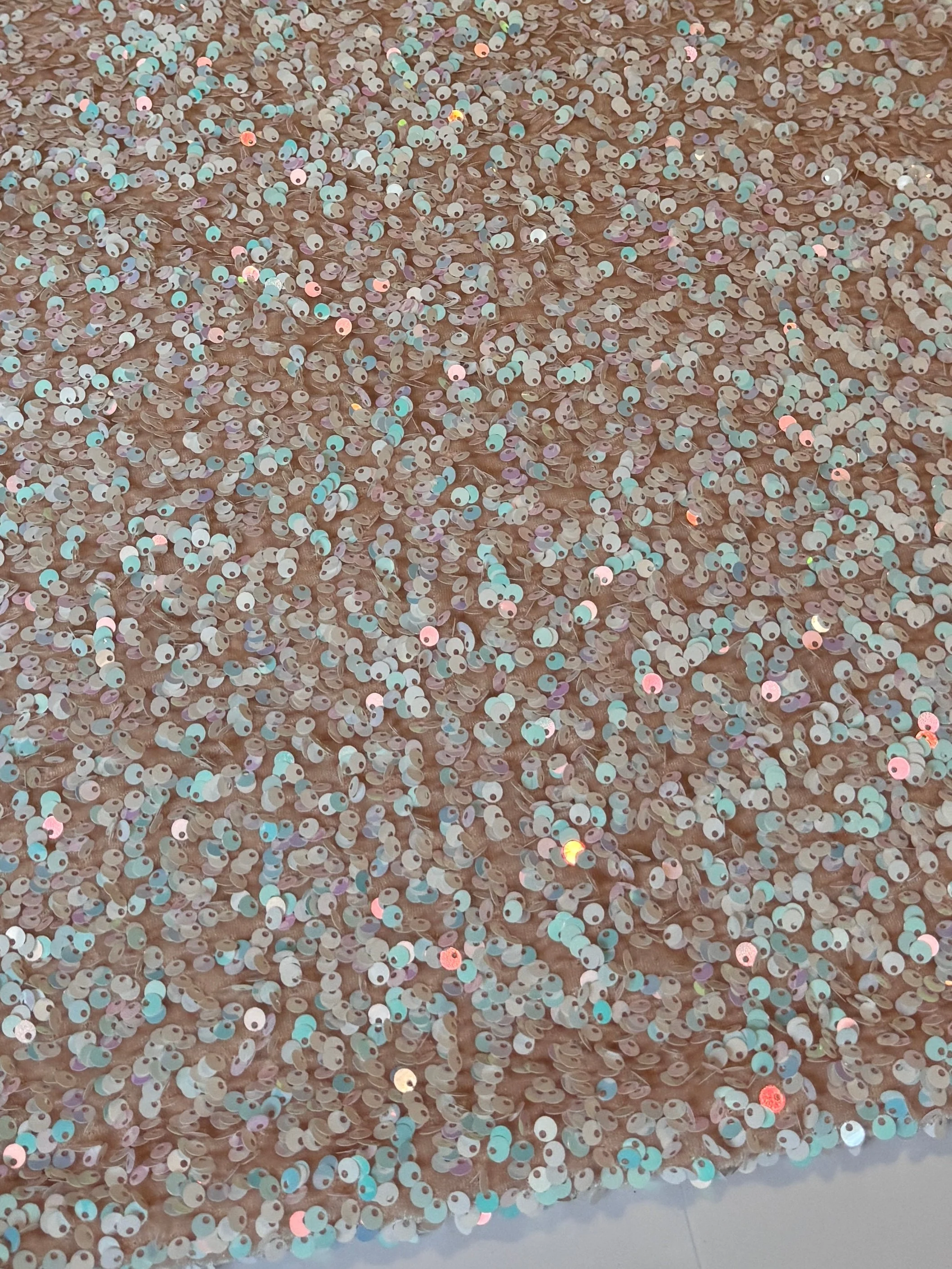 Champagne Iridescent Sequin on Velvet (Exclusive Color) - Image 2