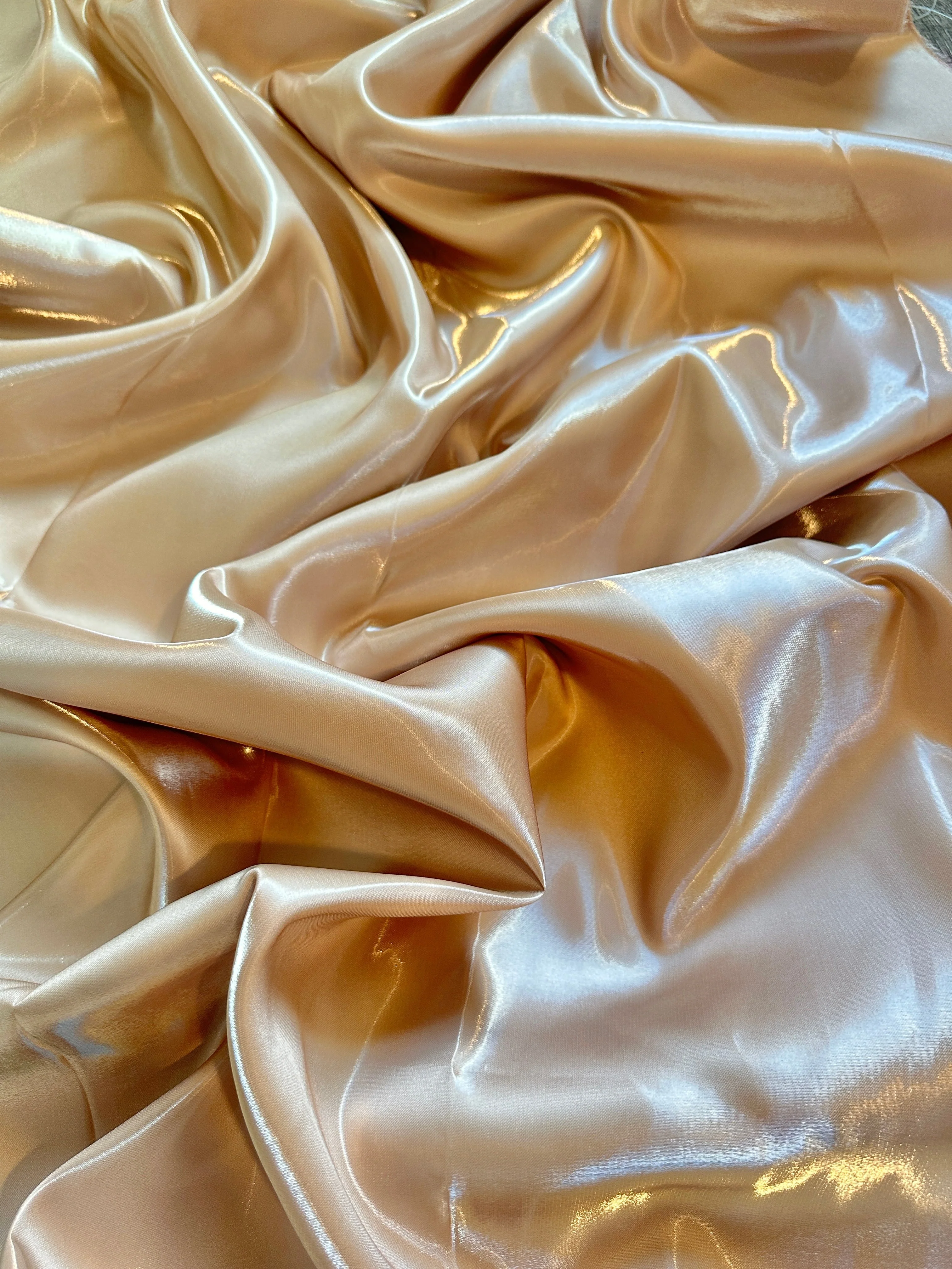 Champagne Liquid Bridal Satin - Image 2