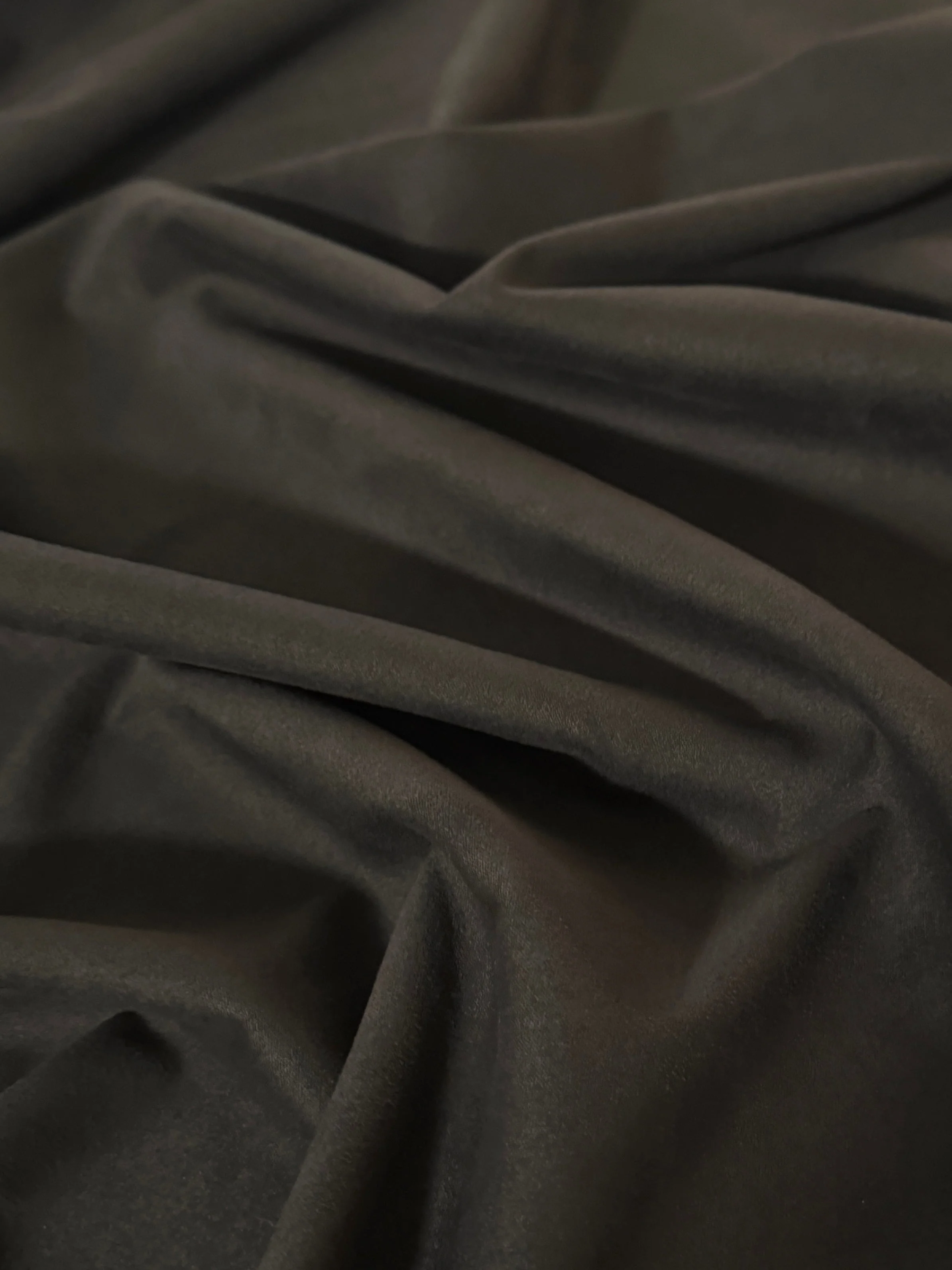 Charcoal 4 Way Stretch Buttery Soft Techno Suede - Image 2