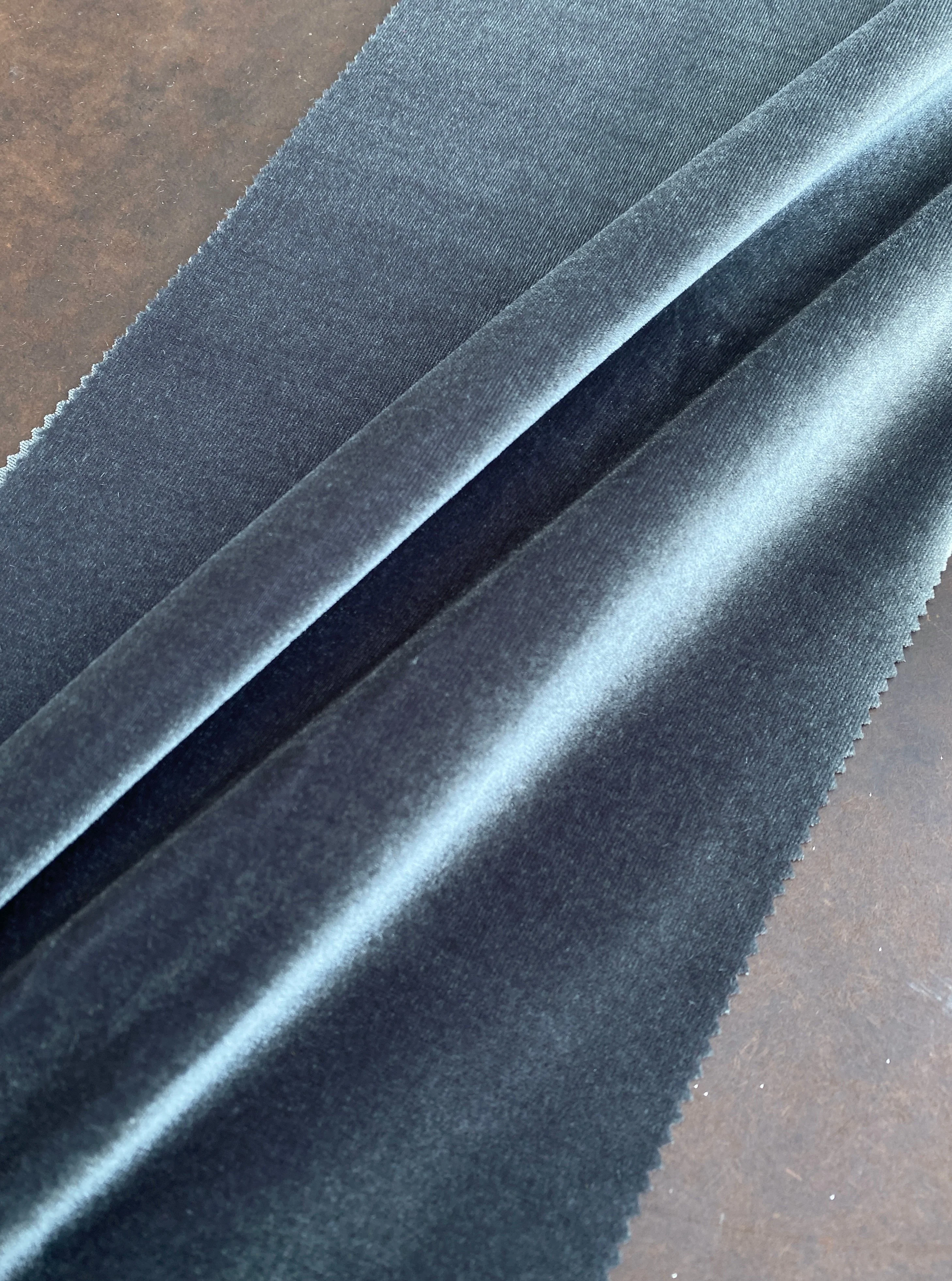 Charcoal Stretch Velvet - Image 3