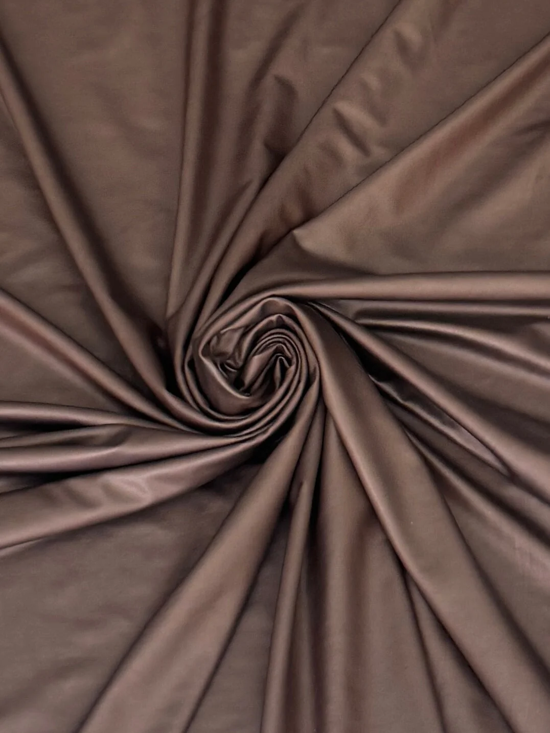 Chocolate Brown 4 Way Stretch Faux Leather - Image 3