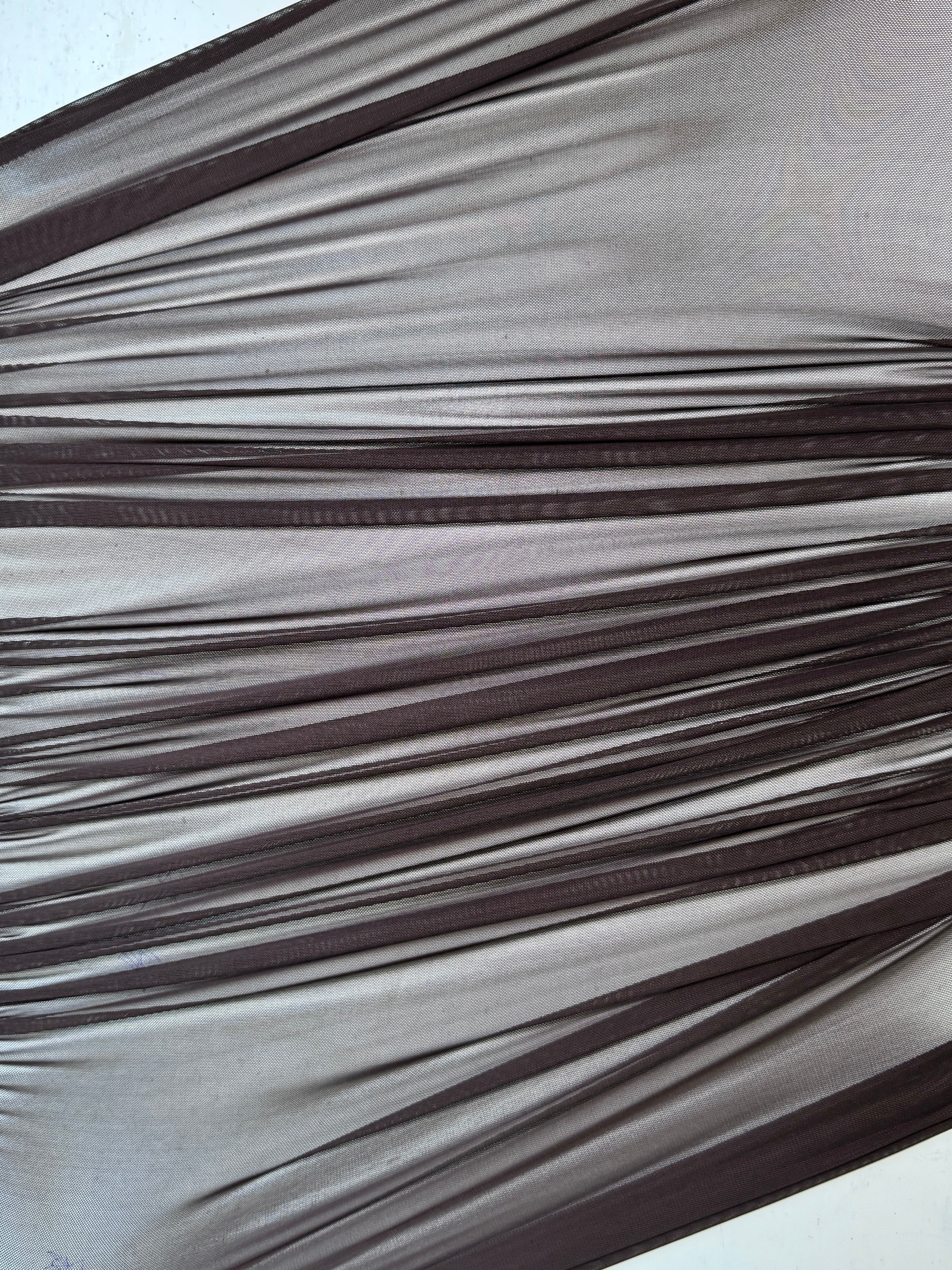 Chocolate Brown 4 Way Stretch Power Mesh - Image 2