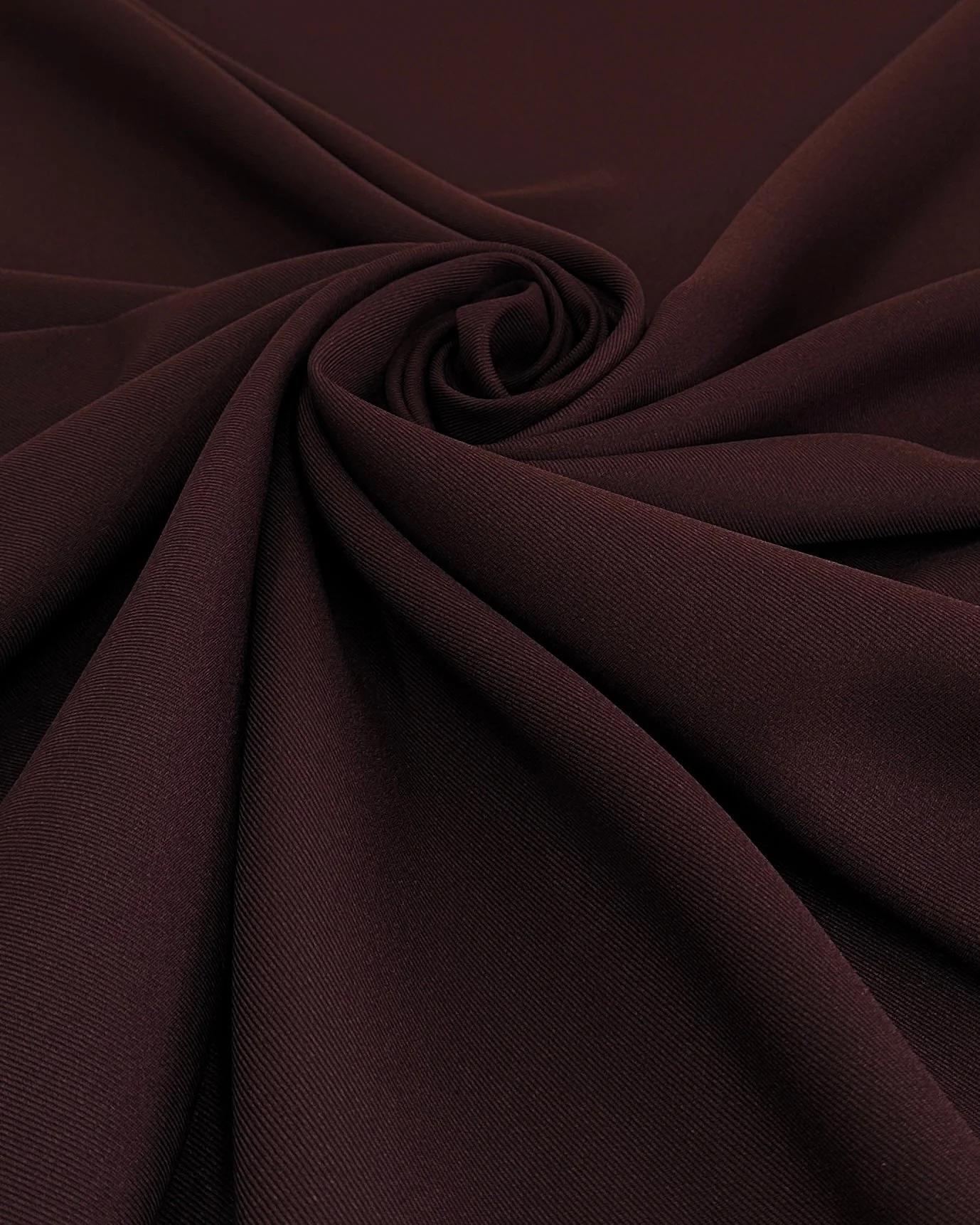 Chocolate Brown Denim Look Stretch Twill - Image 3